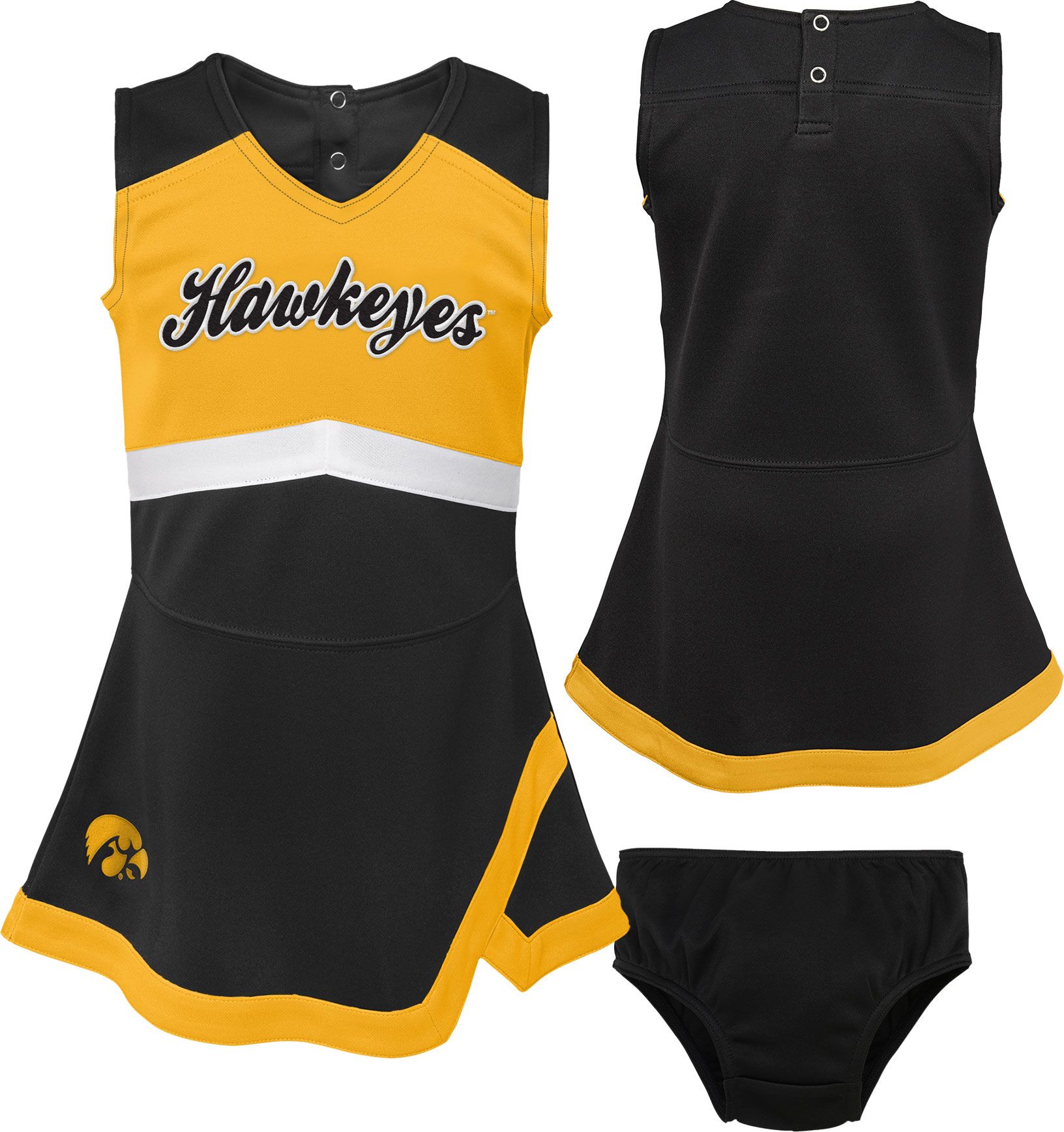 Gen2 Girls' Iowa Hawkeyes Black Cheer Dress