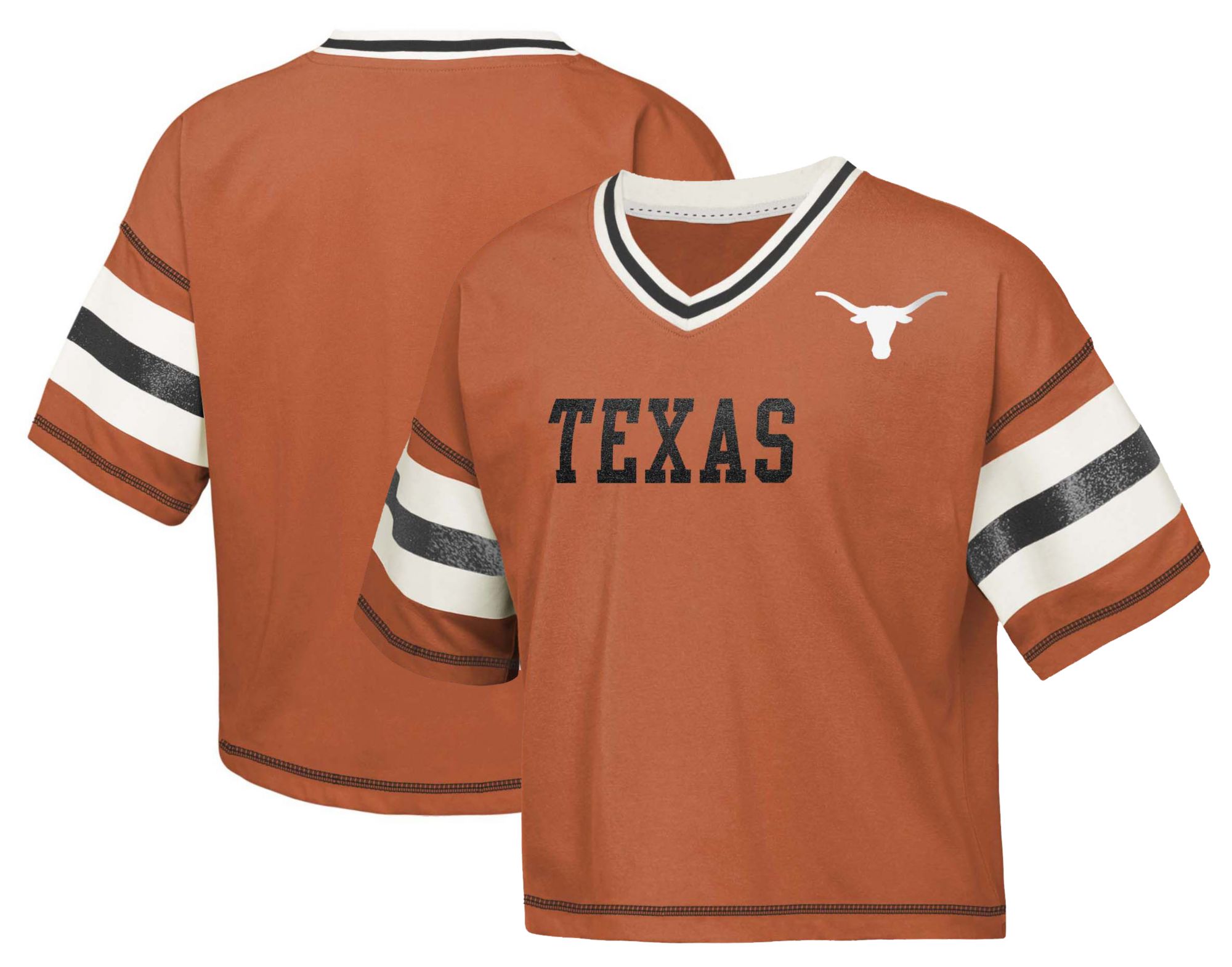 Gen2 Girls' Texas Longhorns Orange Grid Iron Short Sleeve T-Shirt product image