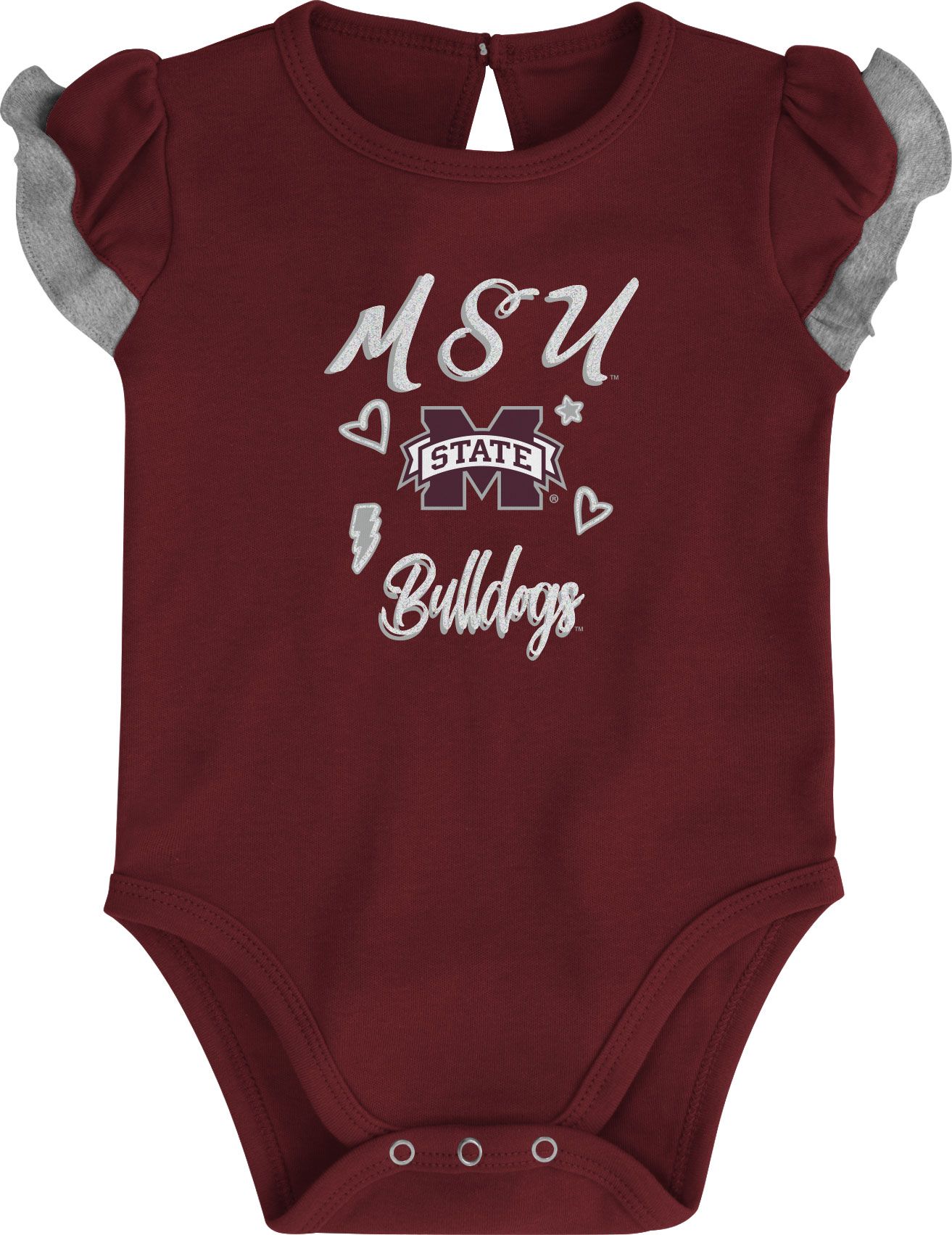 Gen2 Infant Mississippi State Bulldogs 2 Much Love 2-Piece Creeper Set product image
