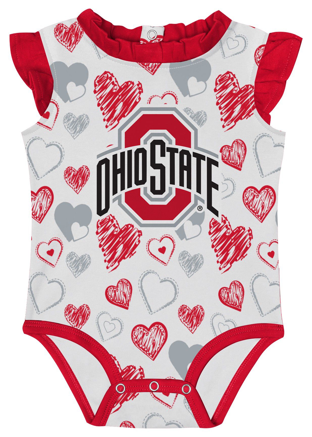 Gen2 Infant Ohio State Buckeyes Hearts 2-Piece Creeper Set product image