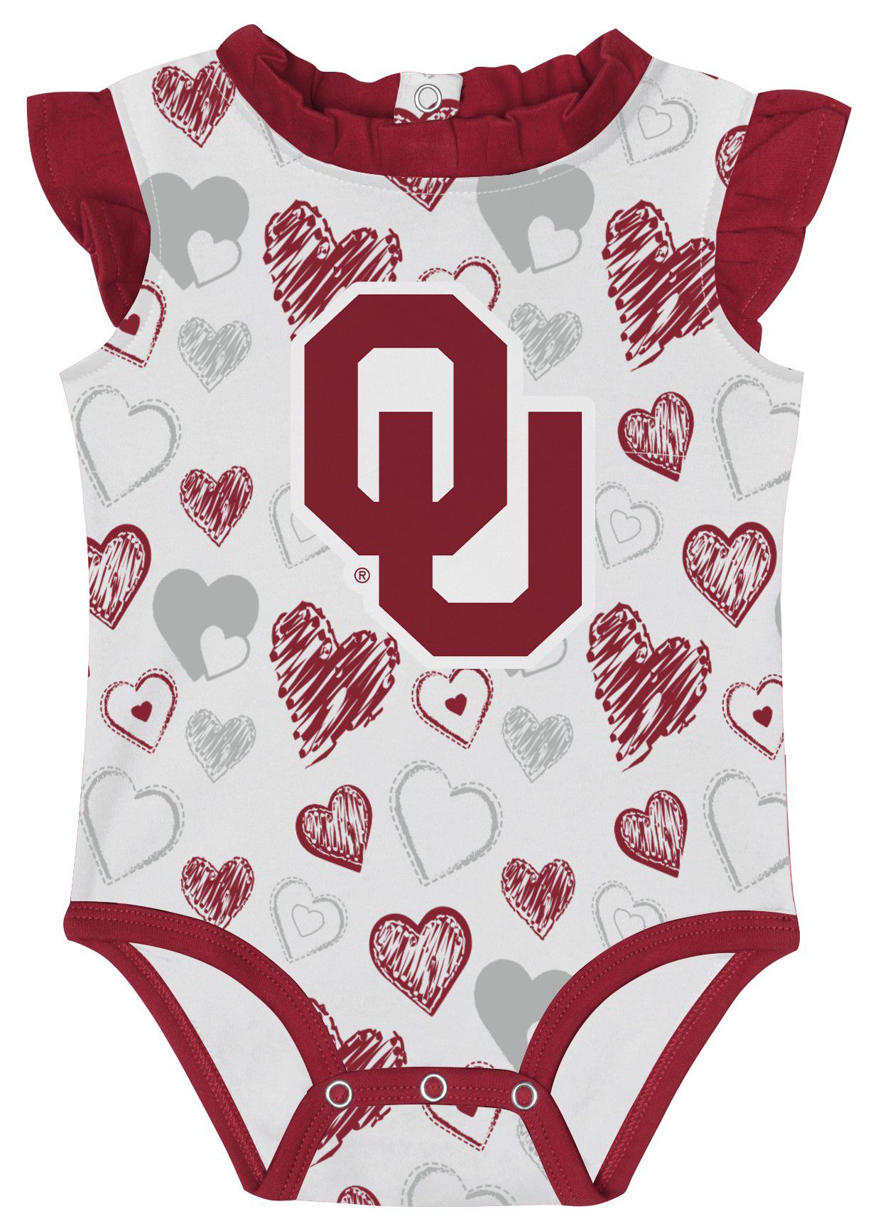 Gen2 Infant Oklahoma Sooners Hearts 2-Piece Creeper Set product image