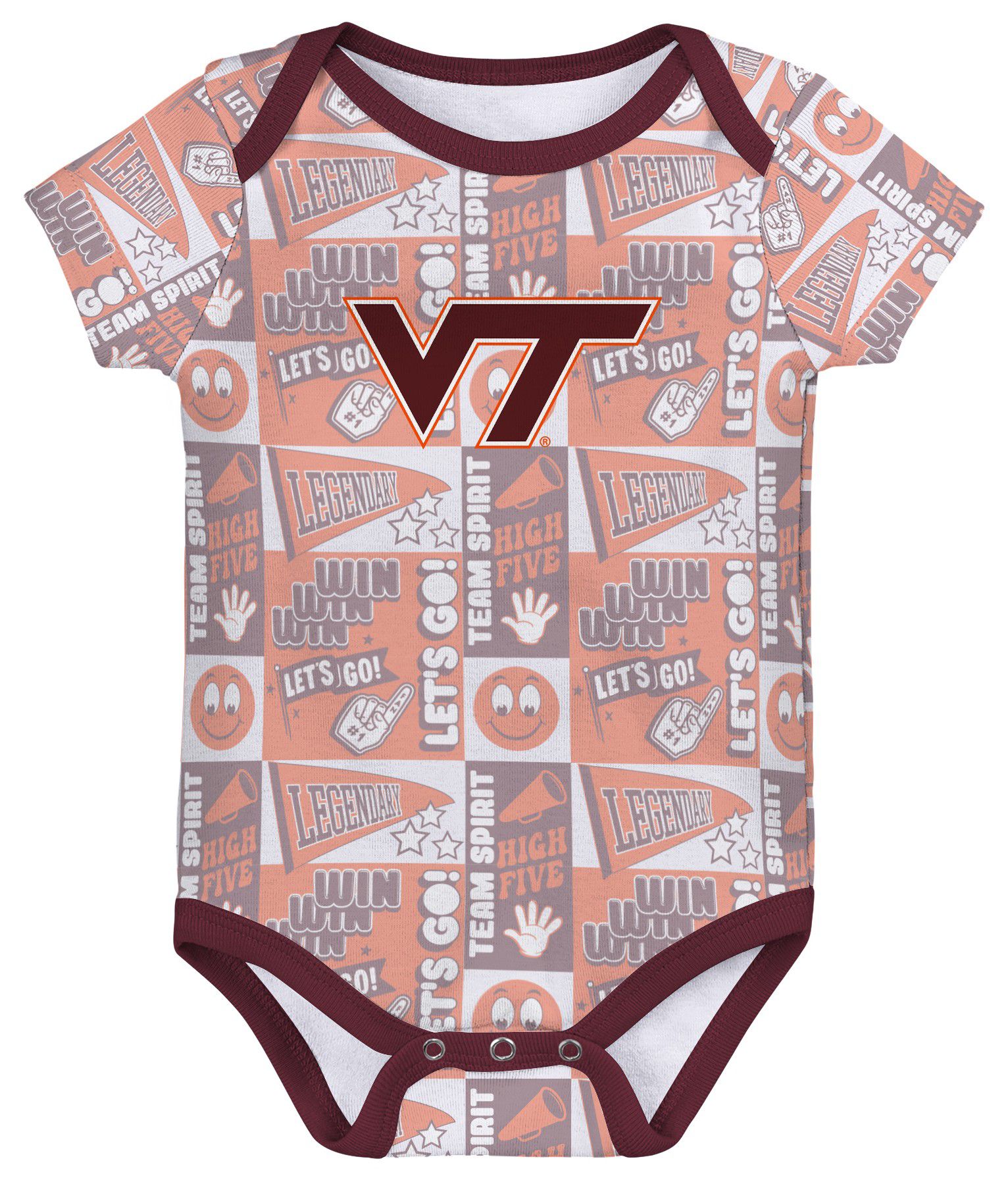 Gen2 Infant Virginia Tech Hokies Comics 3-Piece Creeper Set product image