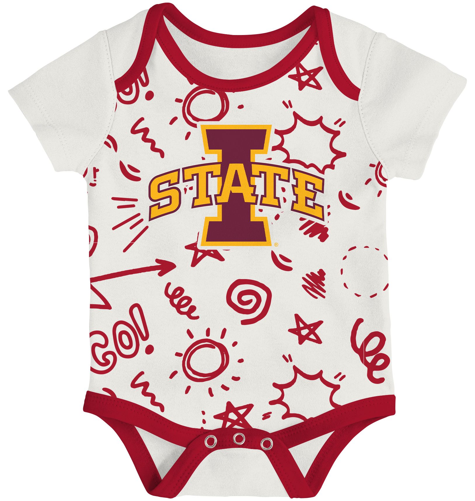 Gen2 Newborn Iowa State Cyclones All Day Play Creeper Set product image