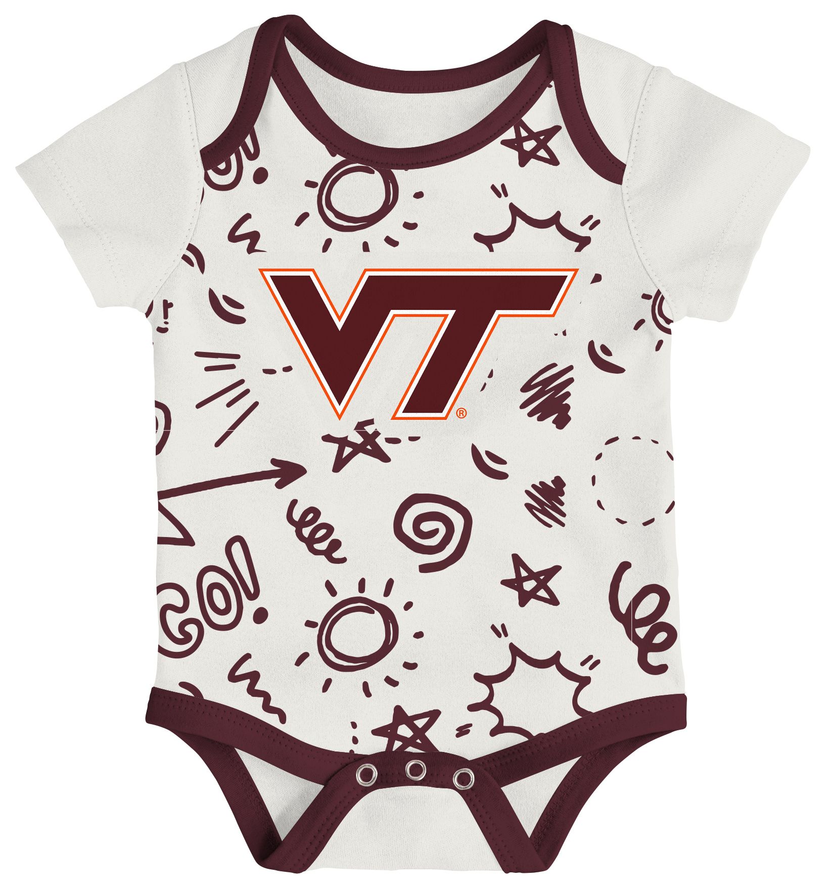 Gen2 Newborn Virginia Tech Hokies All Day Play Creeper Set product image