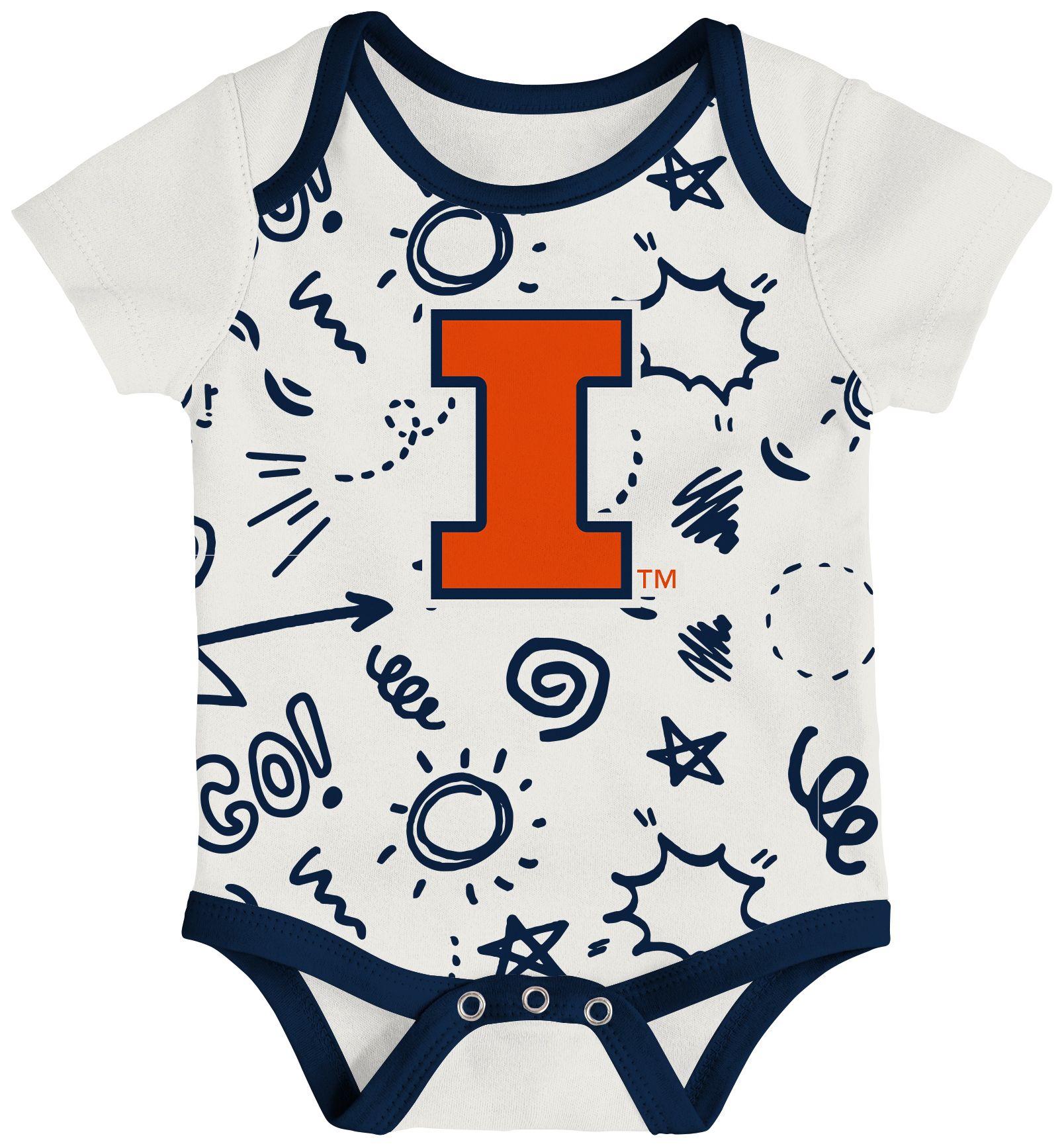 Gen2 Newborn Illinois Fighting Illini All Day Play Creeper Set product image
