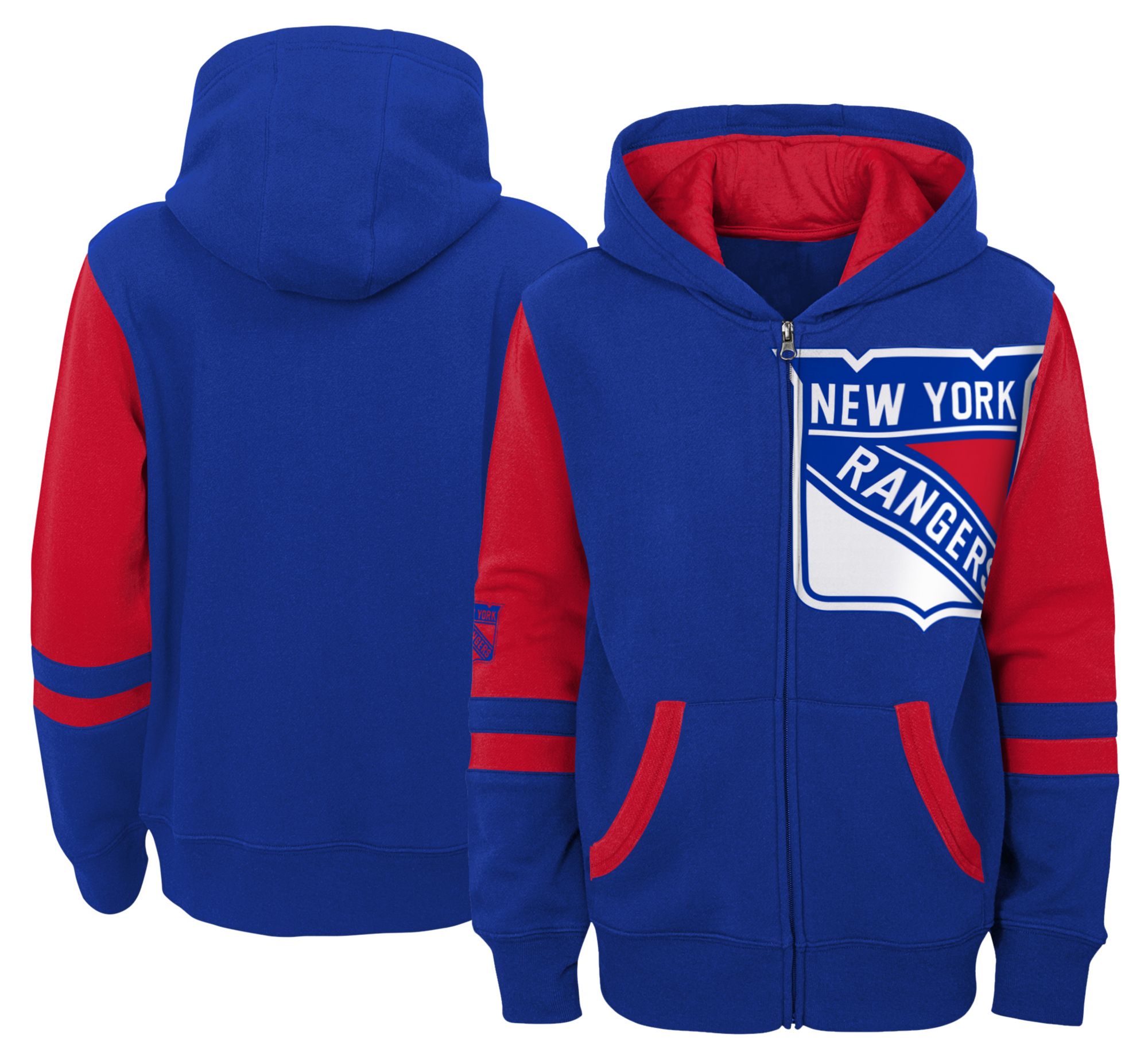 Outerstuff Boys' New York Rangers Blue Face Off Full-Zip Hoodie product image