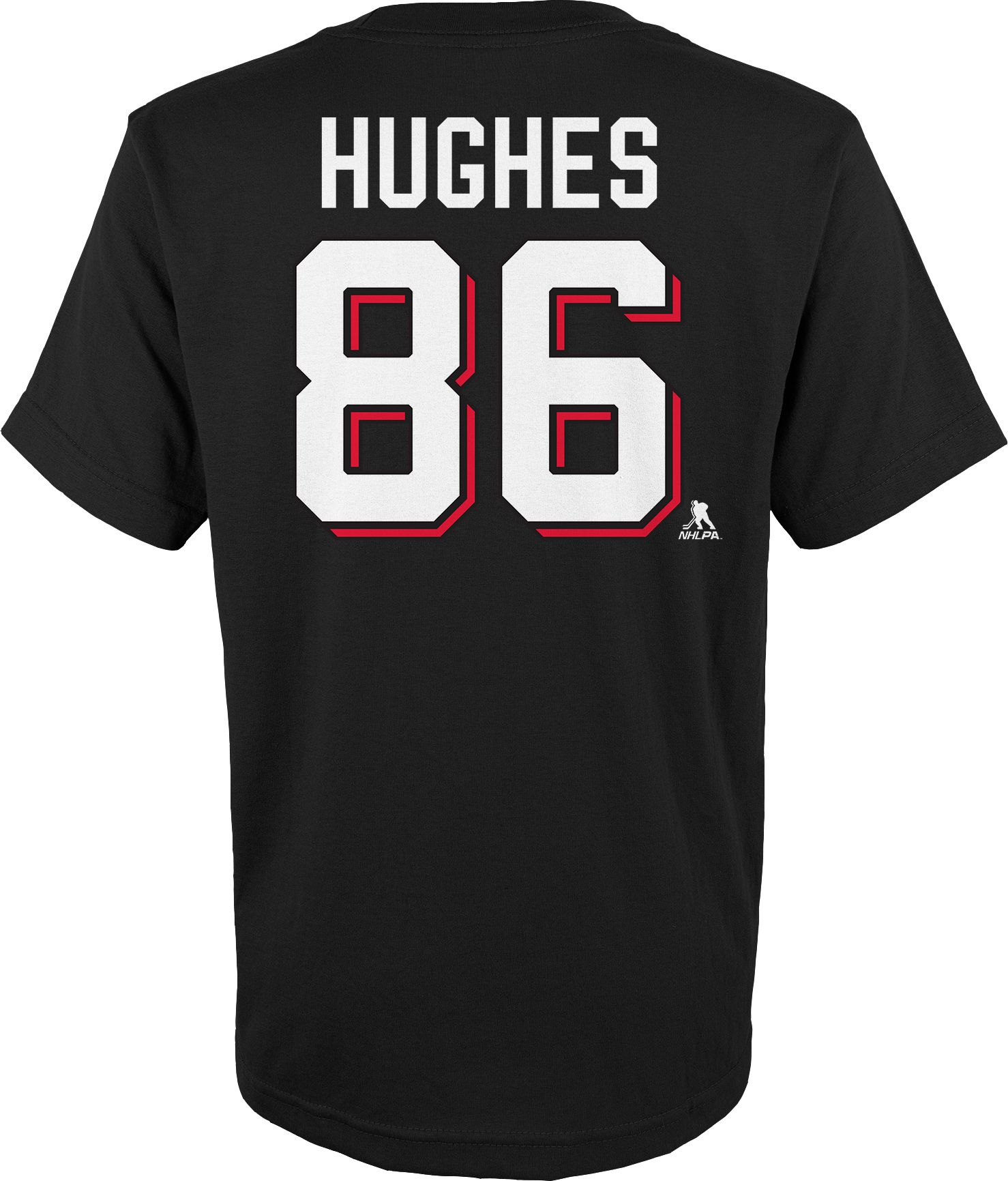NHL Youth New Jersey Devils Jack Hughes #86 Black T-Shirt product image