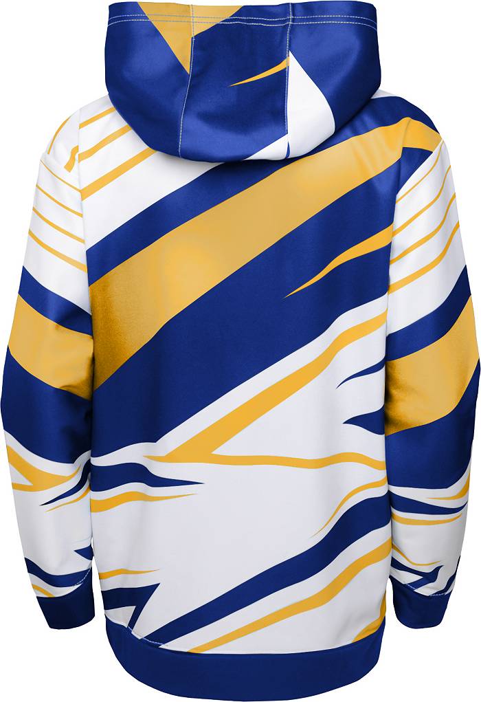 NHL Youth St. Louis Blues Blue/White Adept Quarterback Pullover Hoodie