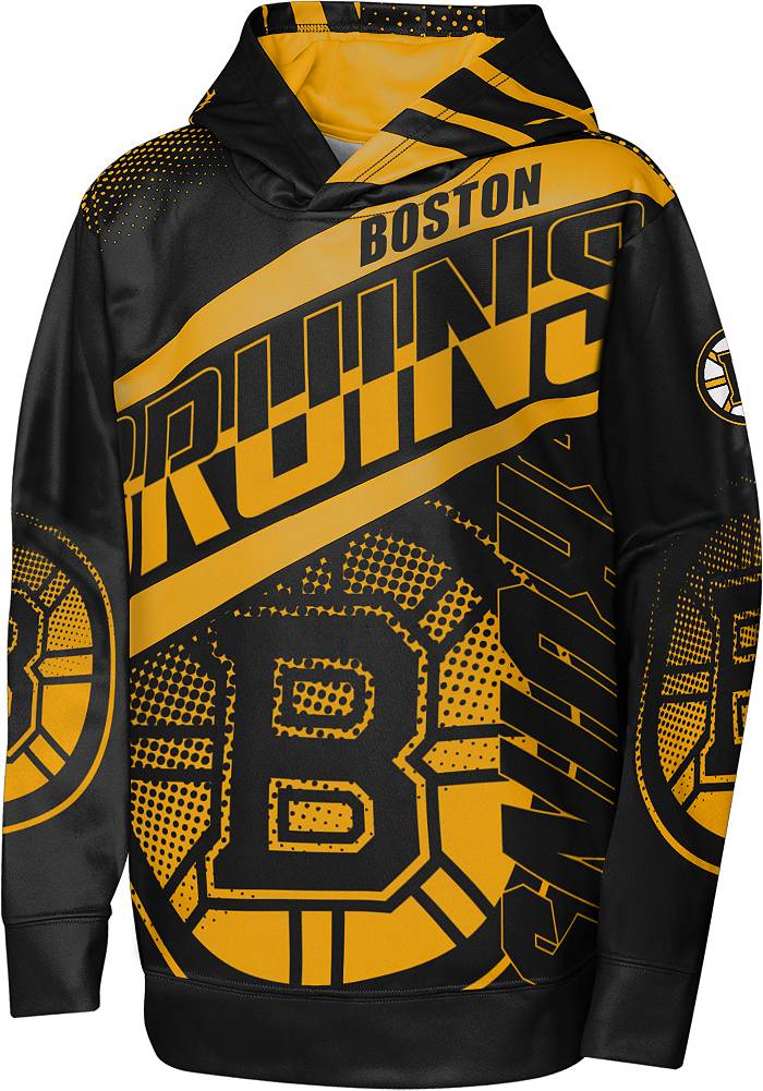 BOSTON BRUINS Hockey Jersey Style Pullover Hoodie Hooded NHL Sweatshirt  Youth L