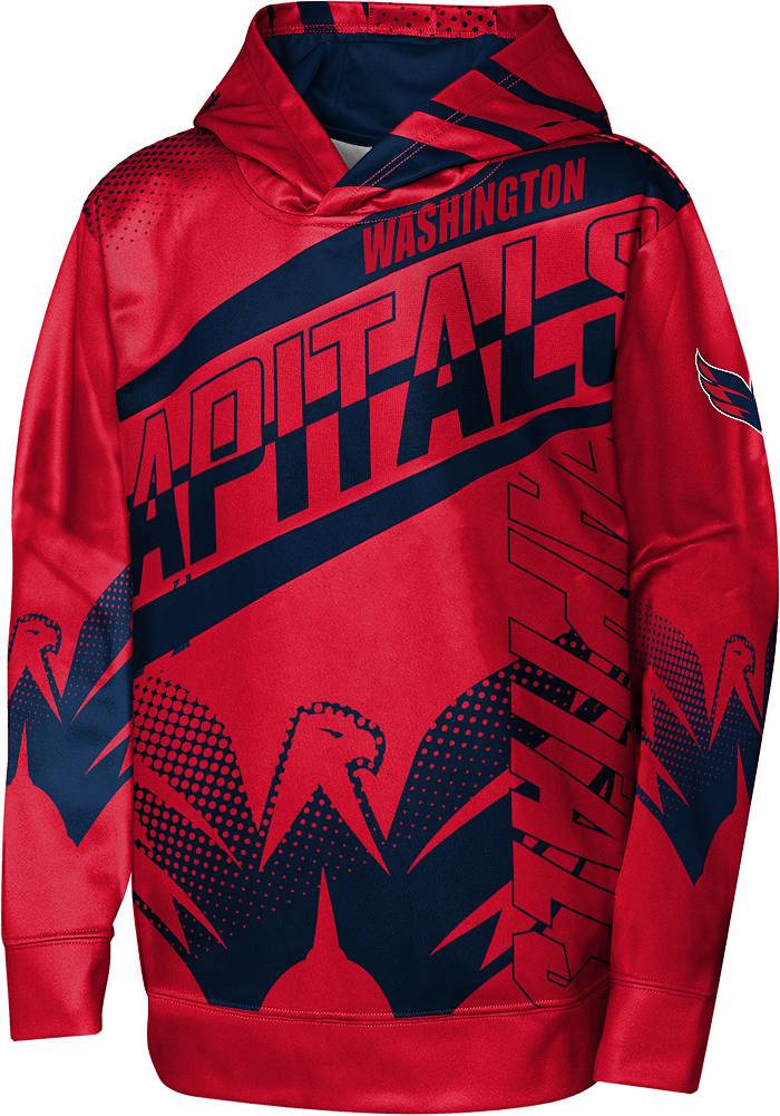 Red White & Blue Washington Capitals NHL National Hockey League Pull Over  Hoodie
