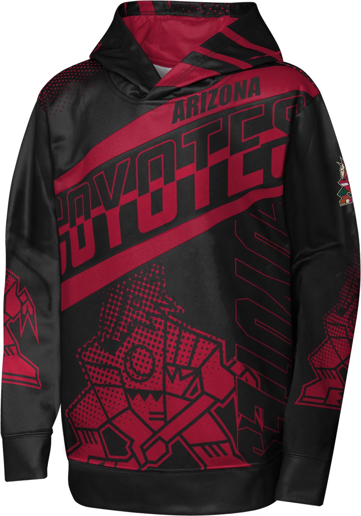 NHL Youth Arizona Coyotes Home Ice Black Pullover Hoodie