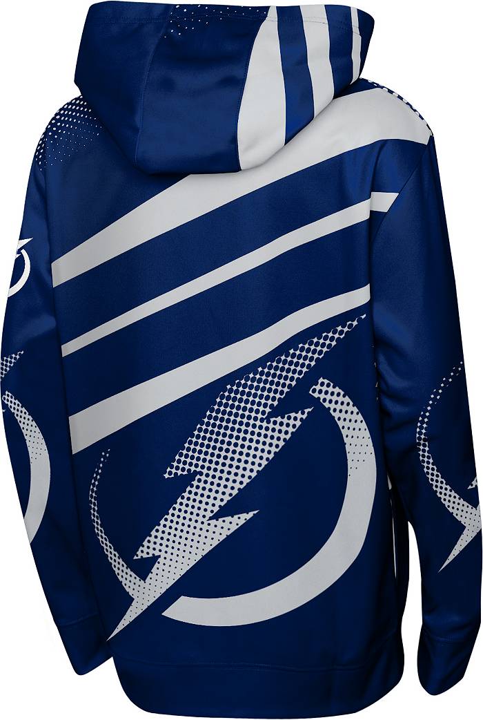 Women's Adidas Blue Tampa Bay Lightning Team Pullover Hoodie Size: Medium