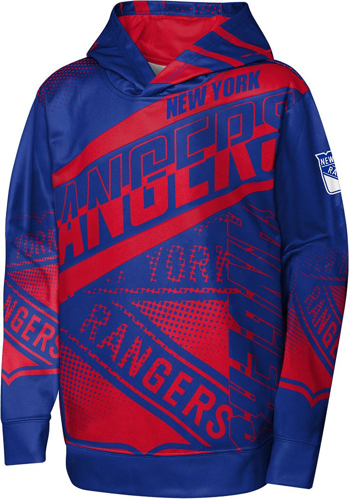 NHL New York Rangers Deep Royal Power Hit Long Sleeve Tee Shirt by