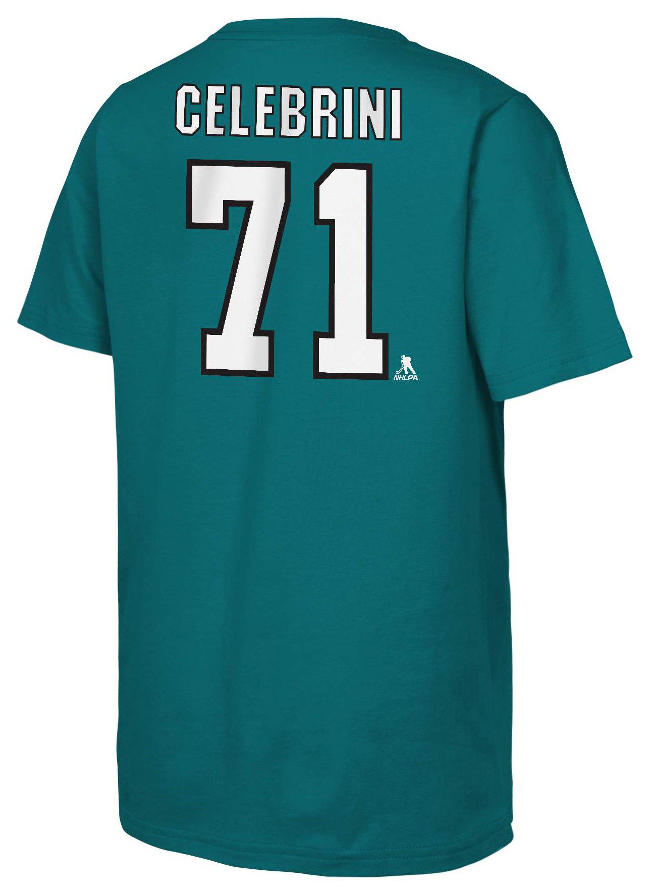 NHL Youth San Jose Sharks Macklin Celebrini #71 Teal T-Shirt product image