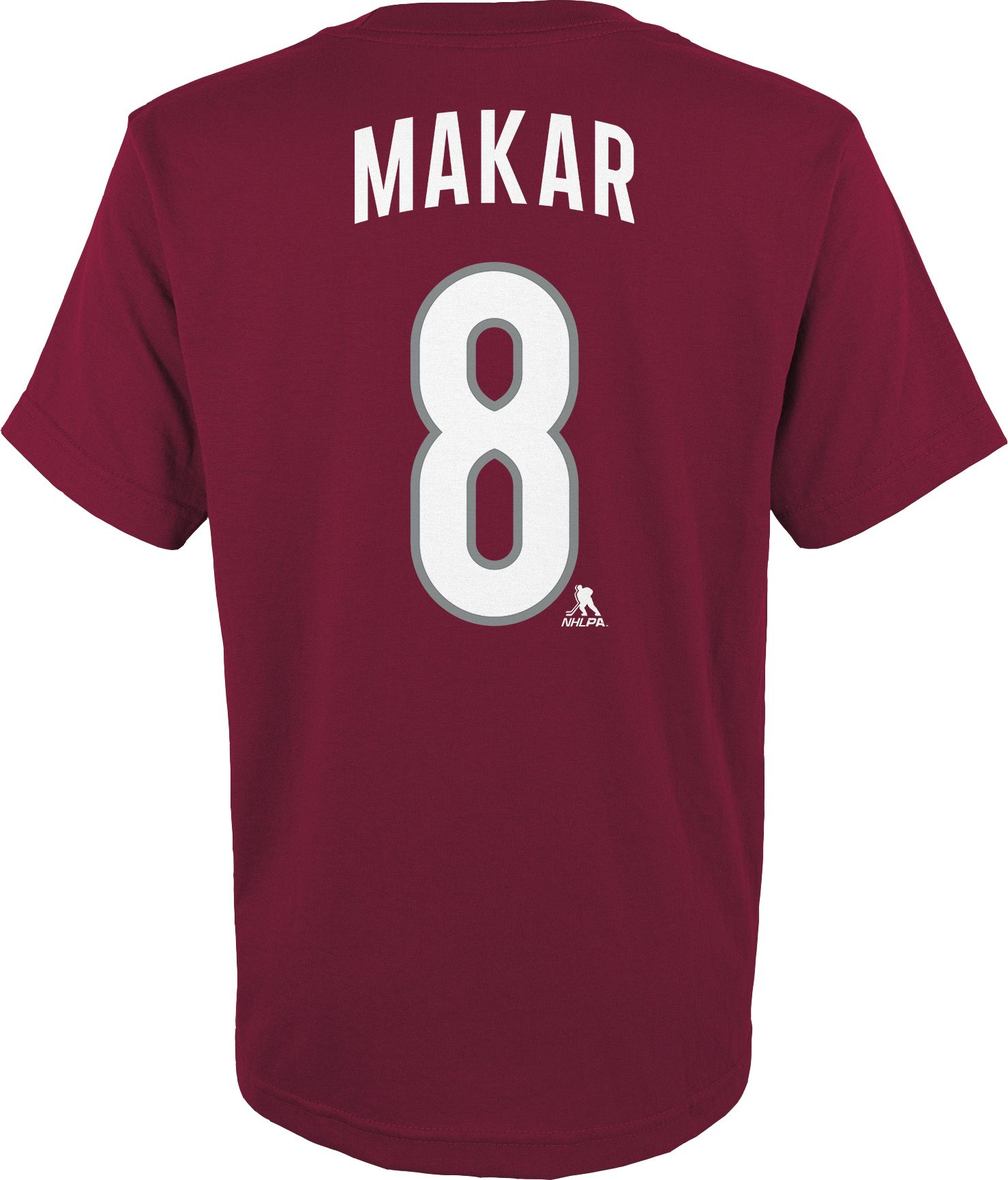 NHL Youth Colorado Avalanche Cale Makar #8 Maroon T-Shirt