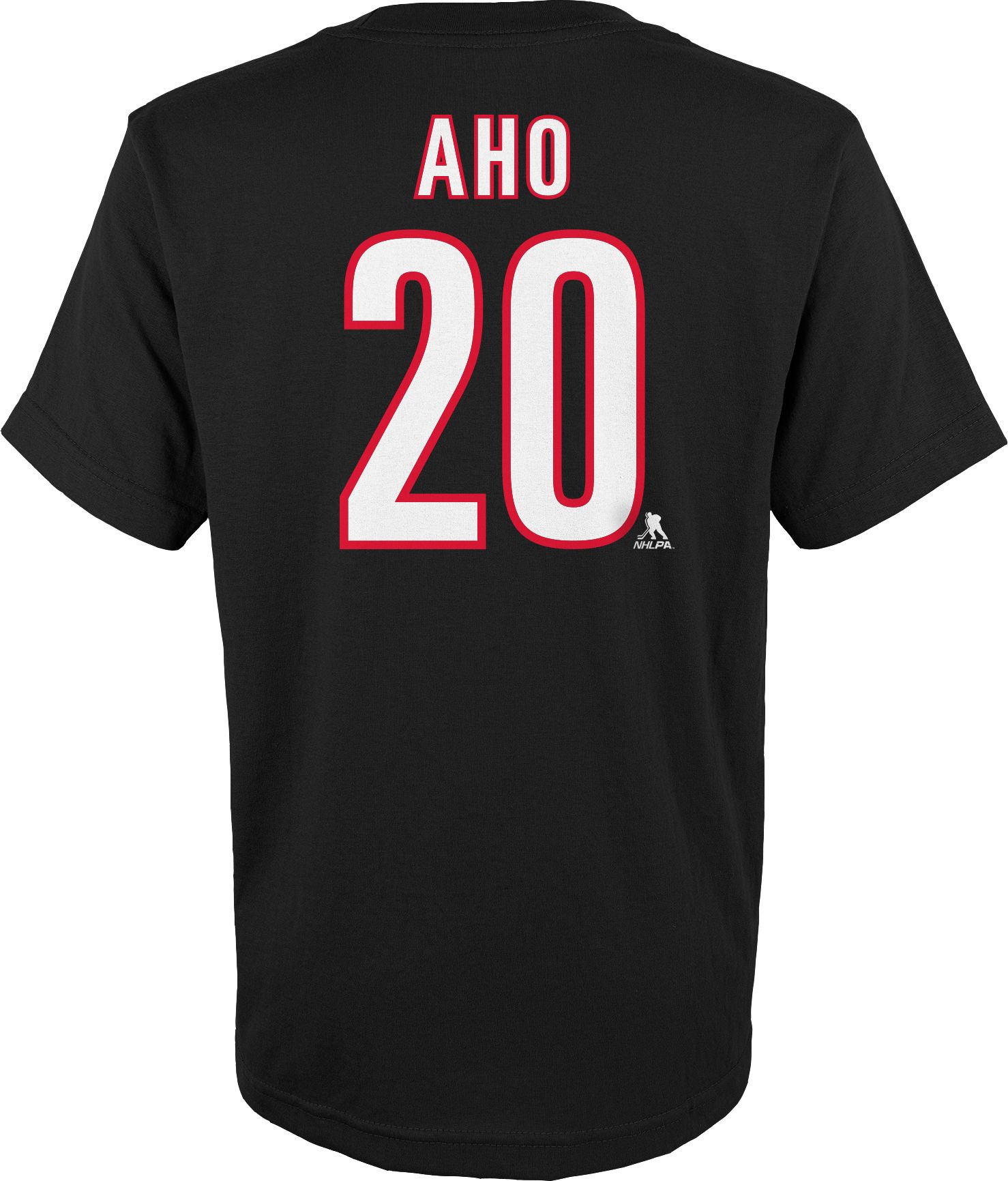 NHL Youth Carolina Hurricanes Sebastian Aho #20 Black T-Shirt