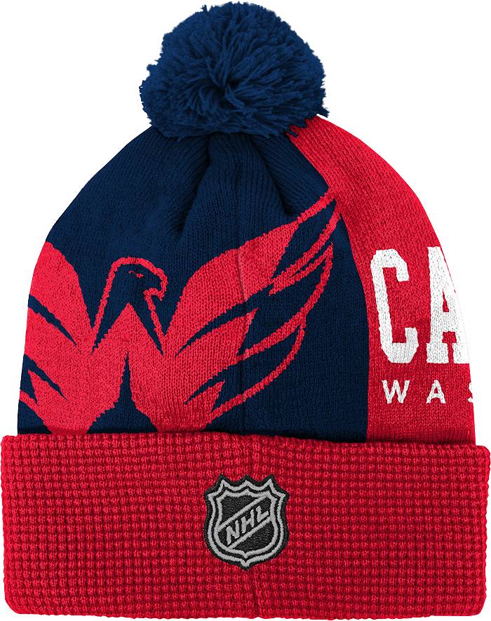 Outerstuff Reverse Retro Pom Knit Hat - Washington Capitals - Youth