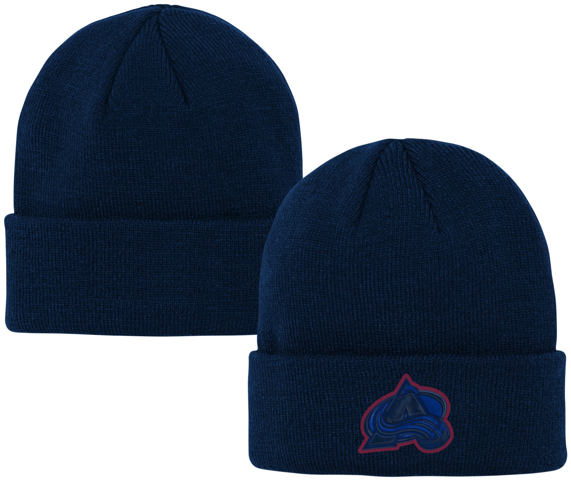 NHL Youth Colorado Avalanche Team Logo Navy Cuffed Beanie product image
