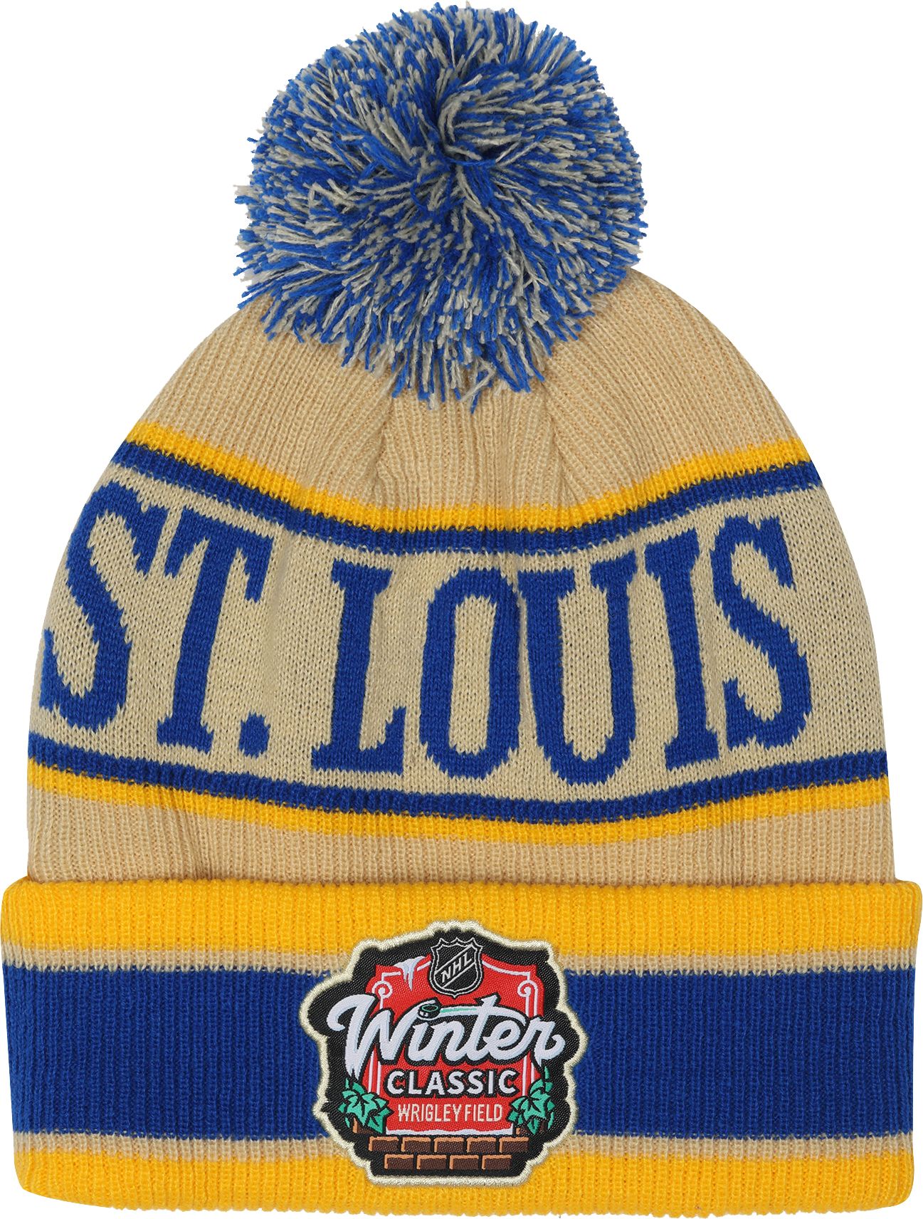 NHL Youth St. Louis Blues 20242025 Winter Classic Pom Knit Beanie
