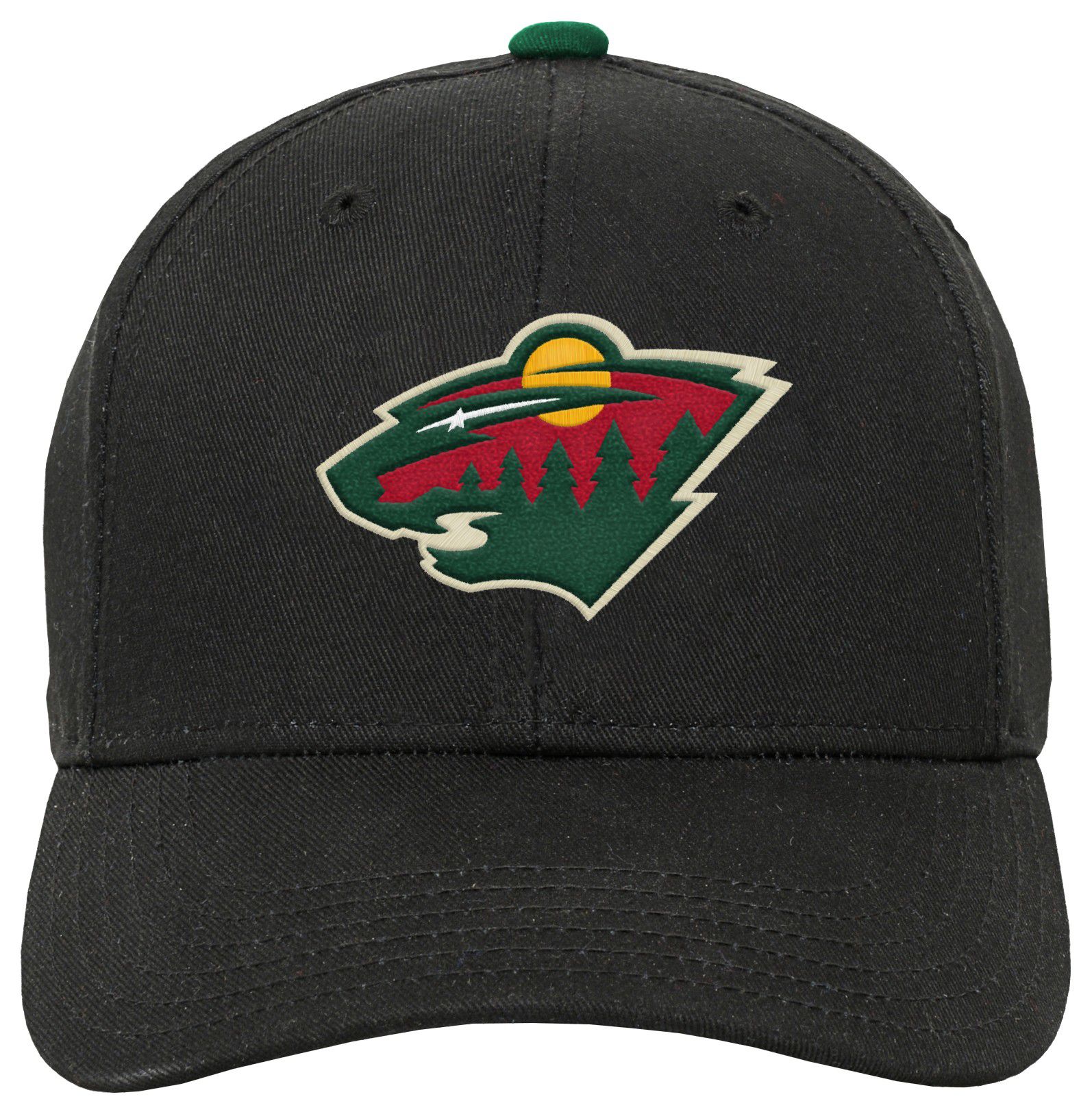 NHL Youth Minnesota Wild Precurved Black Adjustable Hat product image