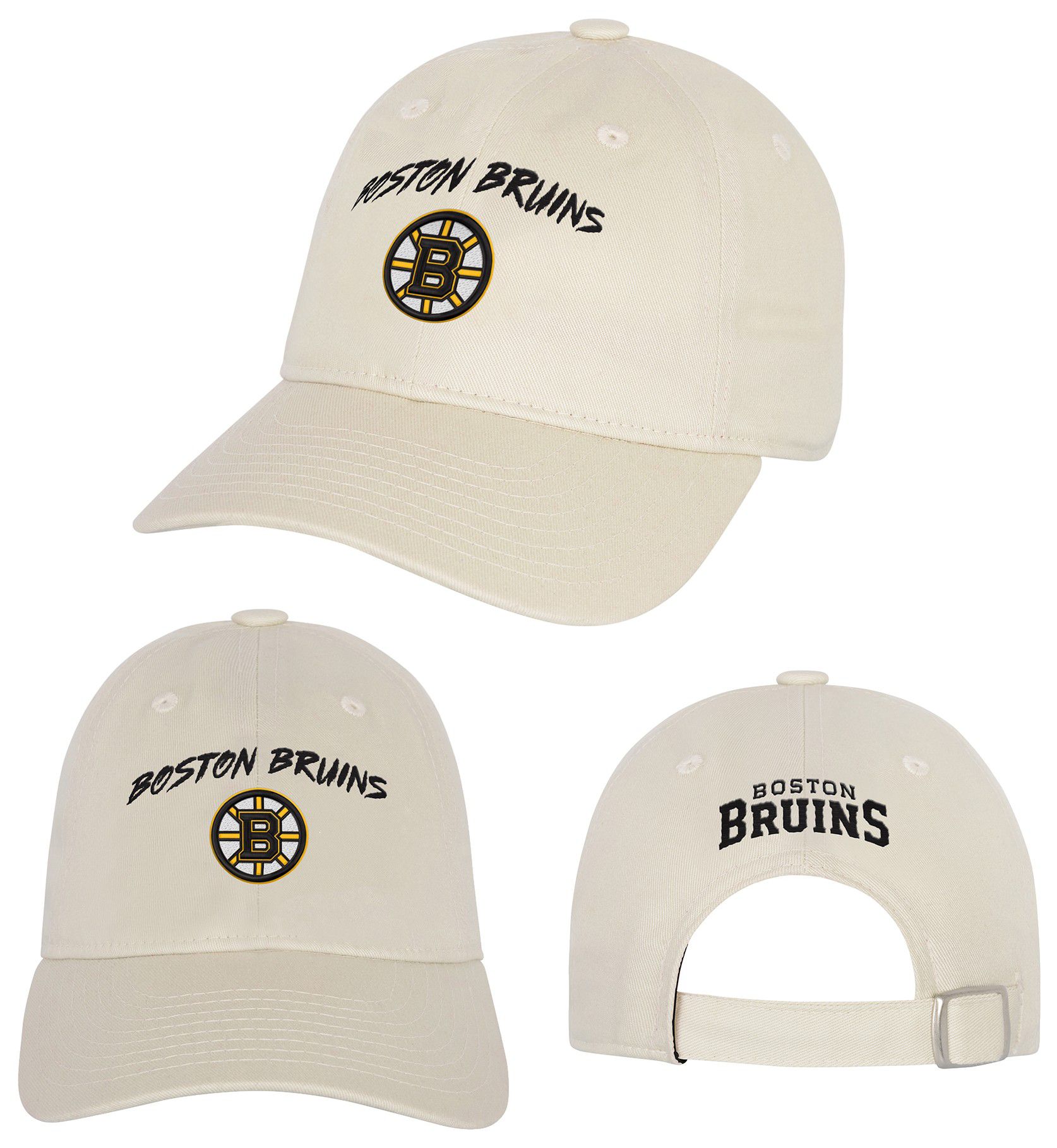 NHL Youth Boston Bruins Monochromatic Slouch Offwhite Adjustable Hat product image
