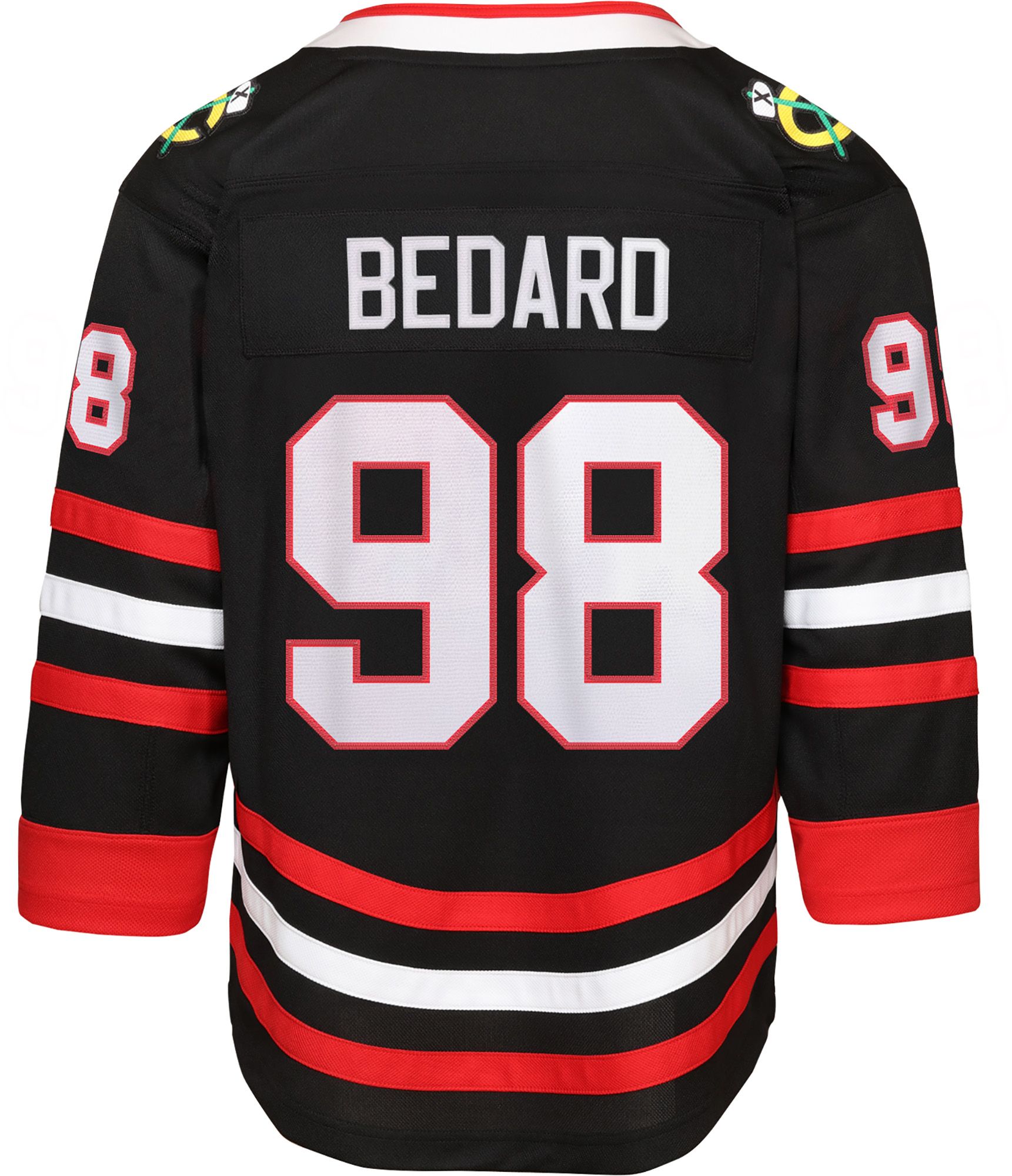 NHL Youth 2025 Chicago Blackhawks Connor Bedard #98 Black Premier Alternate Jersey product image
