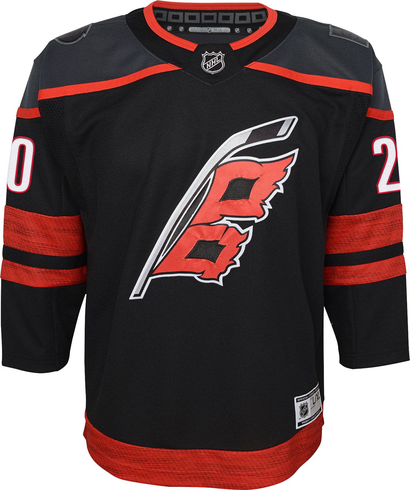 NHL Youth Carolina Hurricanes Sebastian Aho #20 Black Premier Jersey product image