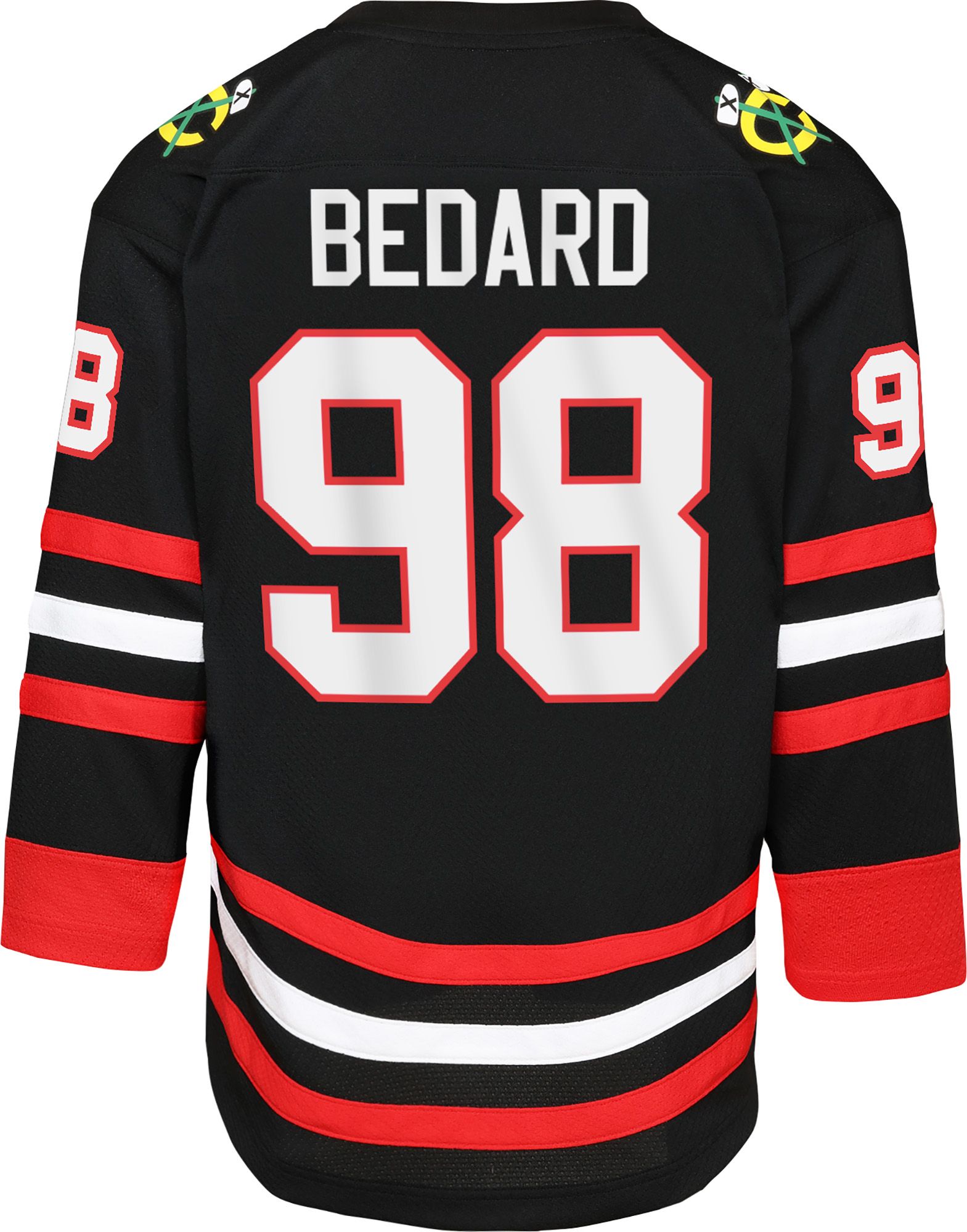 NHL Youth 2025 Chicago Blackhawks Connor Bedard #98 Black Replica Alternate Jersey product image
