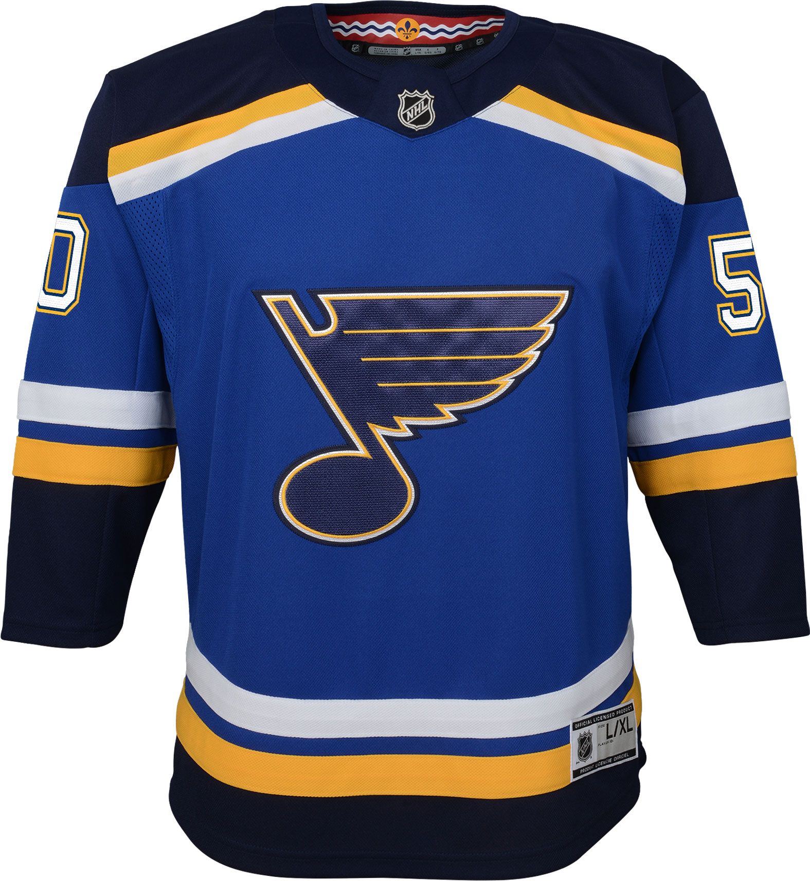 Outerstuff Youth St. Louis Blues Blue Jordan Binnington #50 Authentic Home Jersey product image