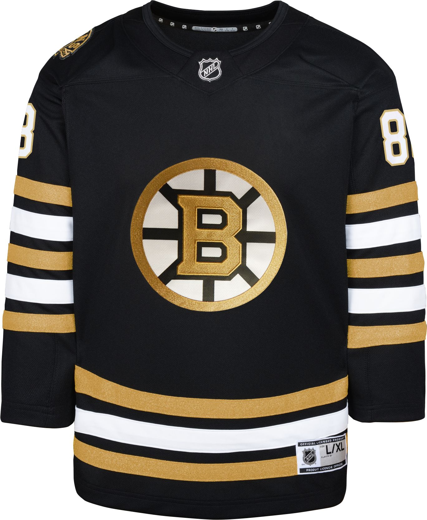 NHL Youth Boston Bruins Centennial David Pastrnák #88 Premier Home Jersey