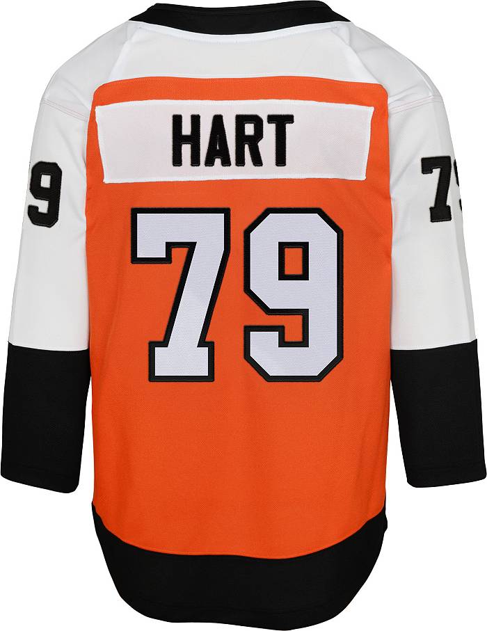 Outerstuff Youth Boys and Girls Carter Hart Orange Philadelphia Flyers Home  Replica Player Jersey
