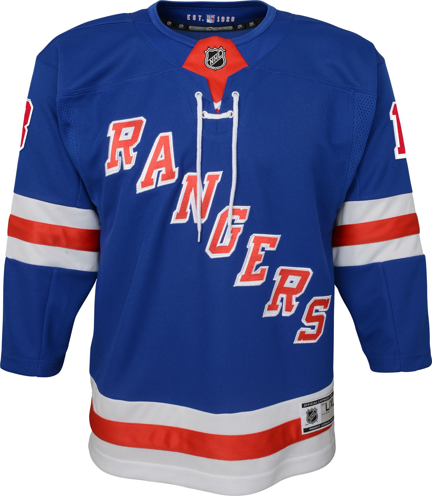 NHL Youth New York Rangers Alexis Lafrenière #13 Home Premier Jersey product image