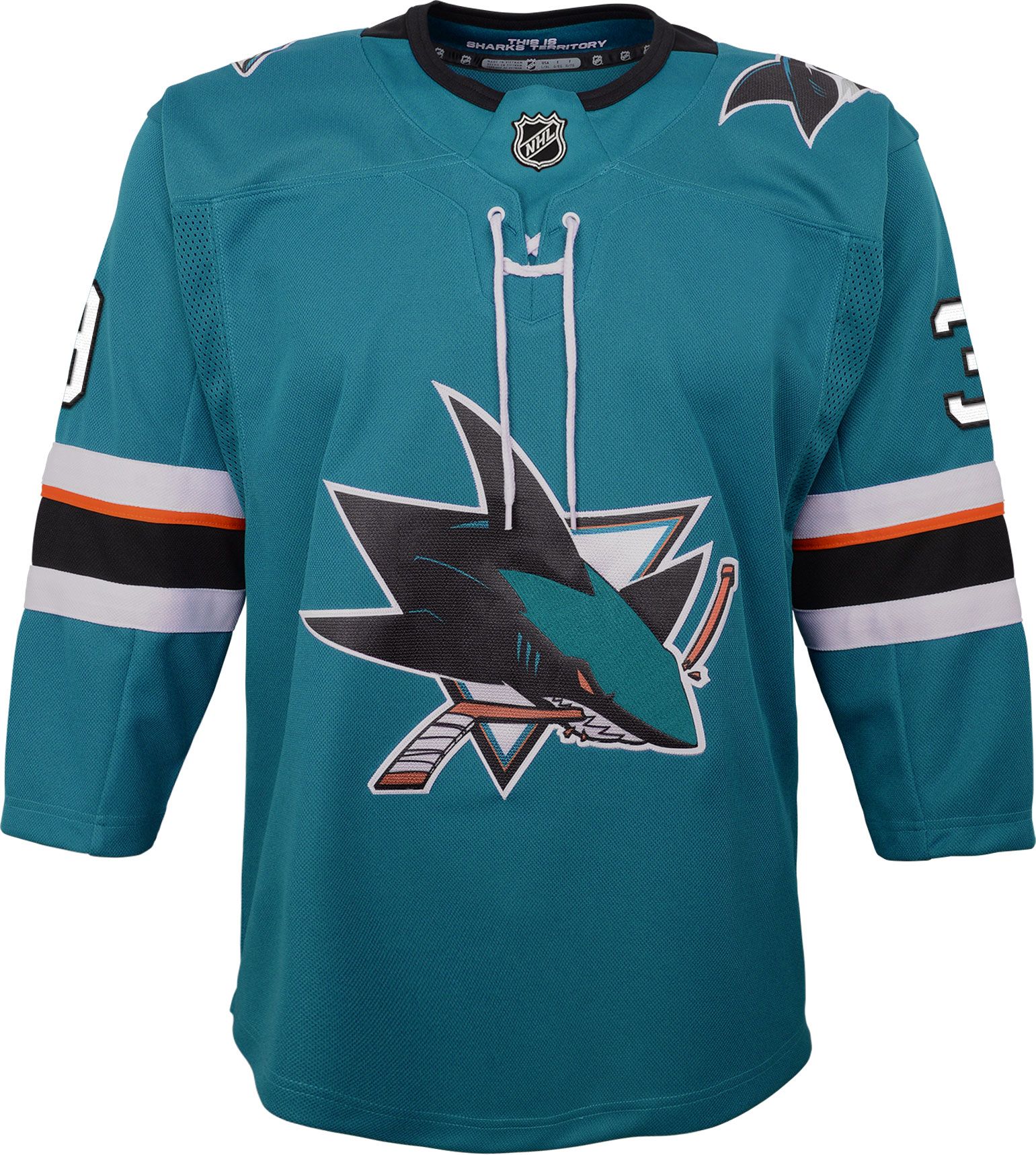 Outerstuff Youth San Jose Sharks Teal Logan Couture #39 Authentic Home Jersey product image