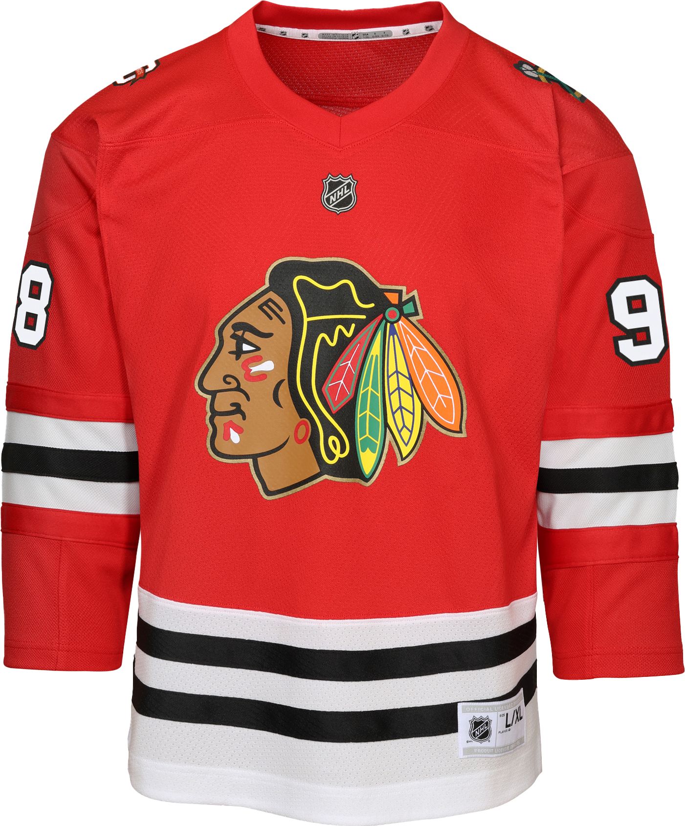 NHL Youth Chicago Blackhawks Connor Bedard #98 Centennial Red Replica Jersey product image