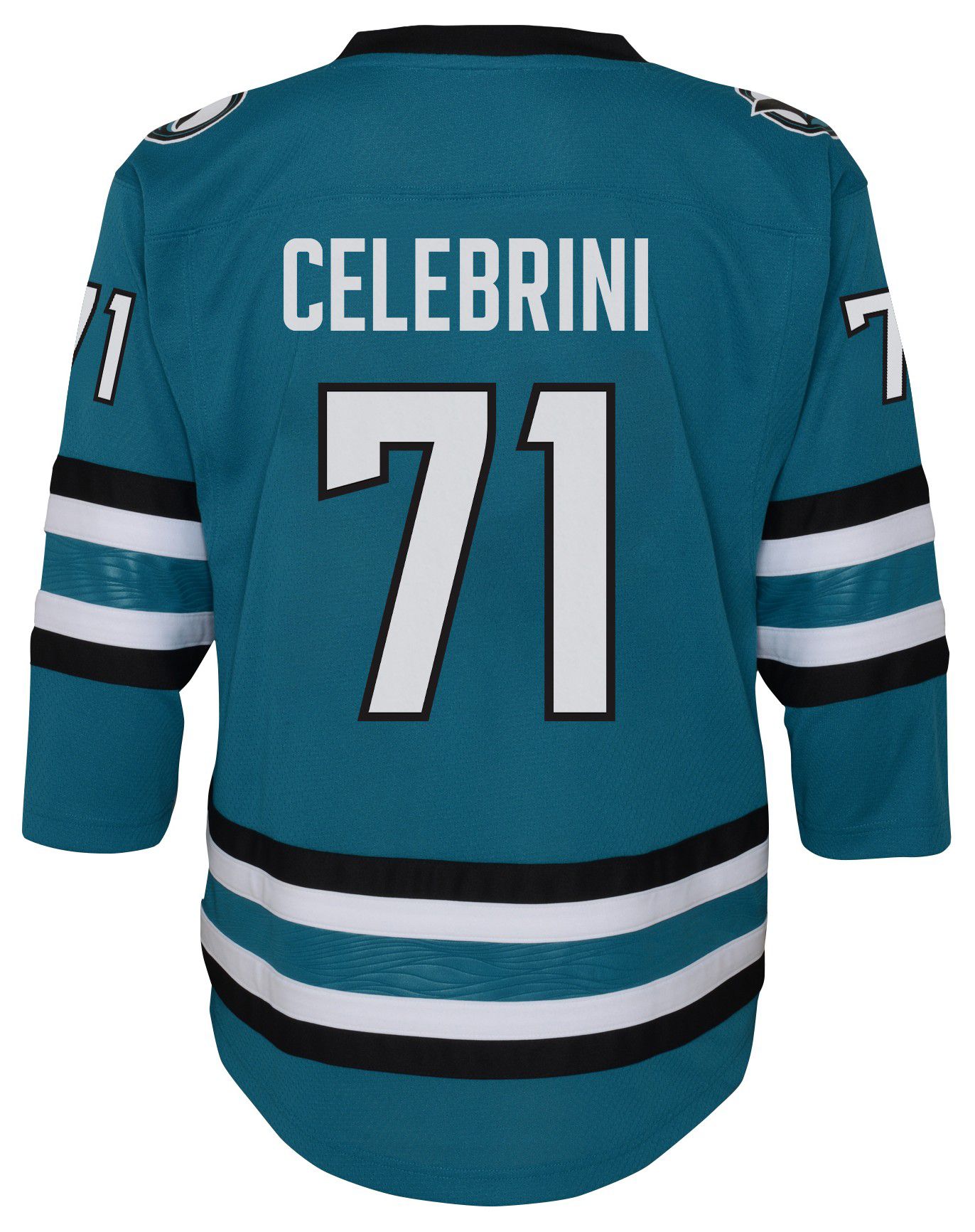 NHL Youth San Jose Sharks Macklin Celebrini #71 Teal Home Replica Jersey product image