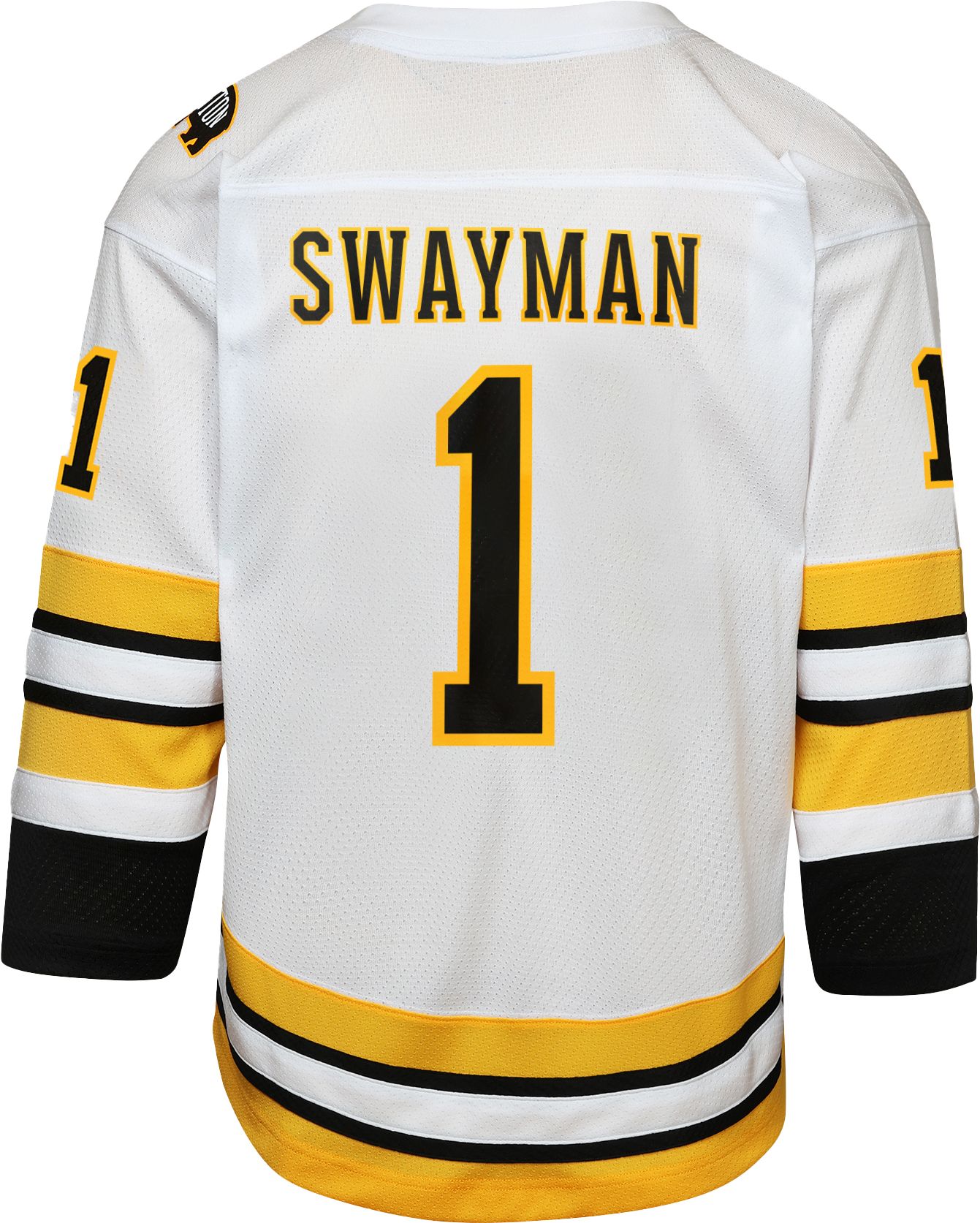NHL Youth Boston Bruins Jeremy Swayman #1 White Replica Away Jersey product image