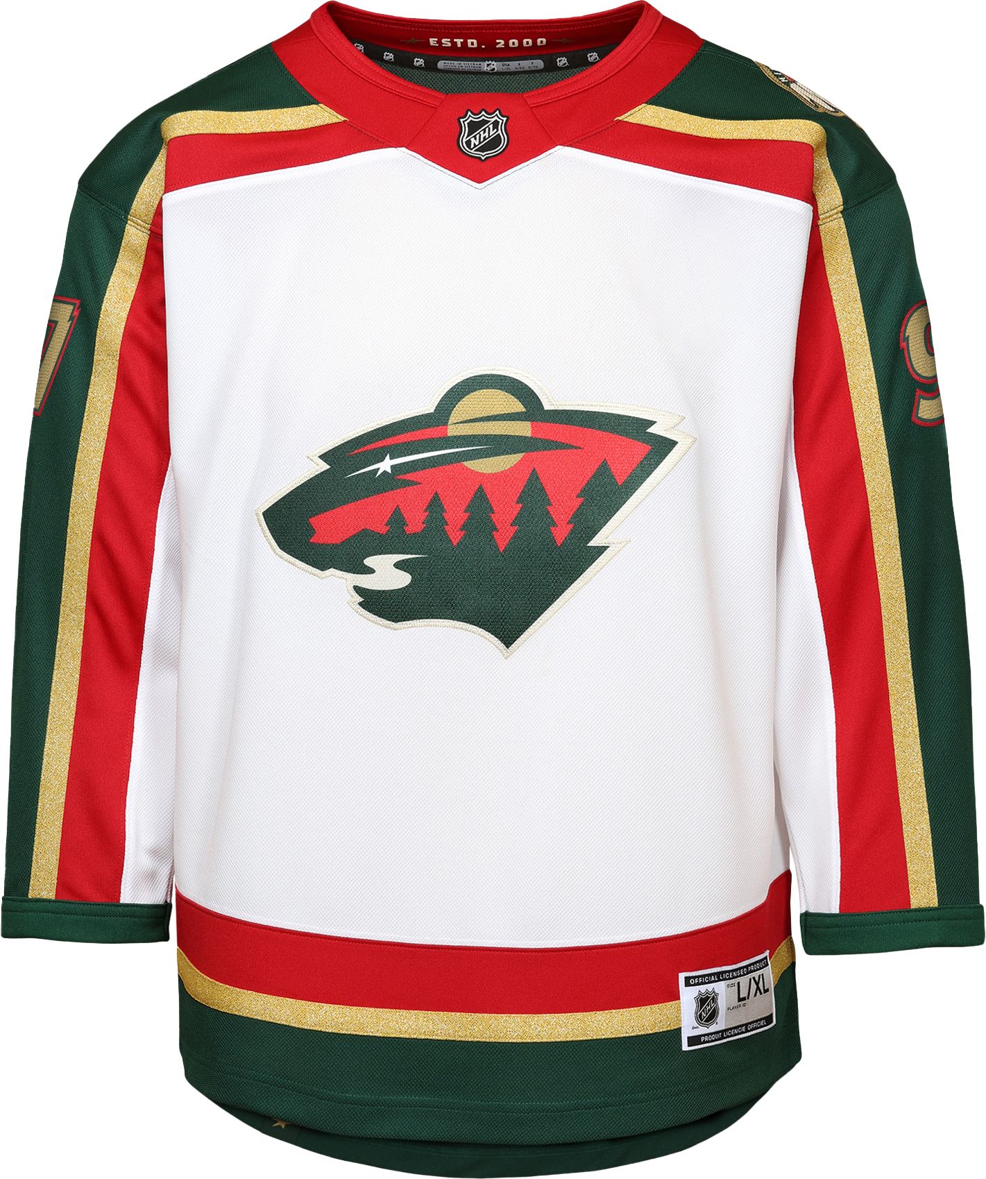 NHL Youth Minnesota Wild Kirill Kaprizov #97 White Alternate Premier Jersey product image