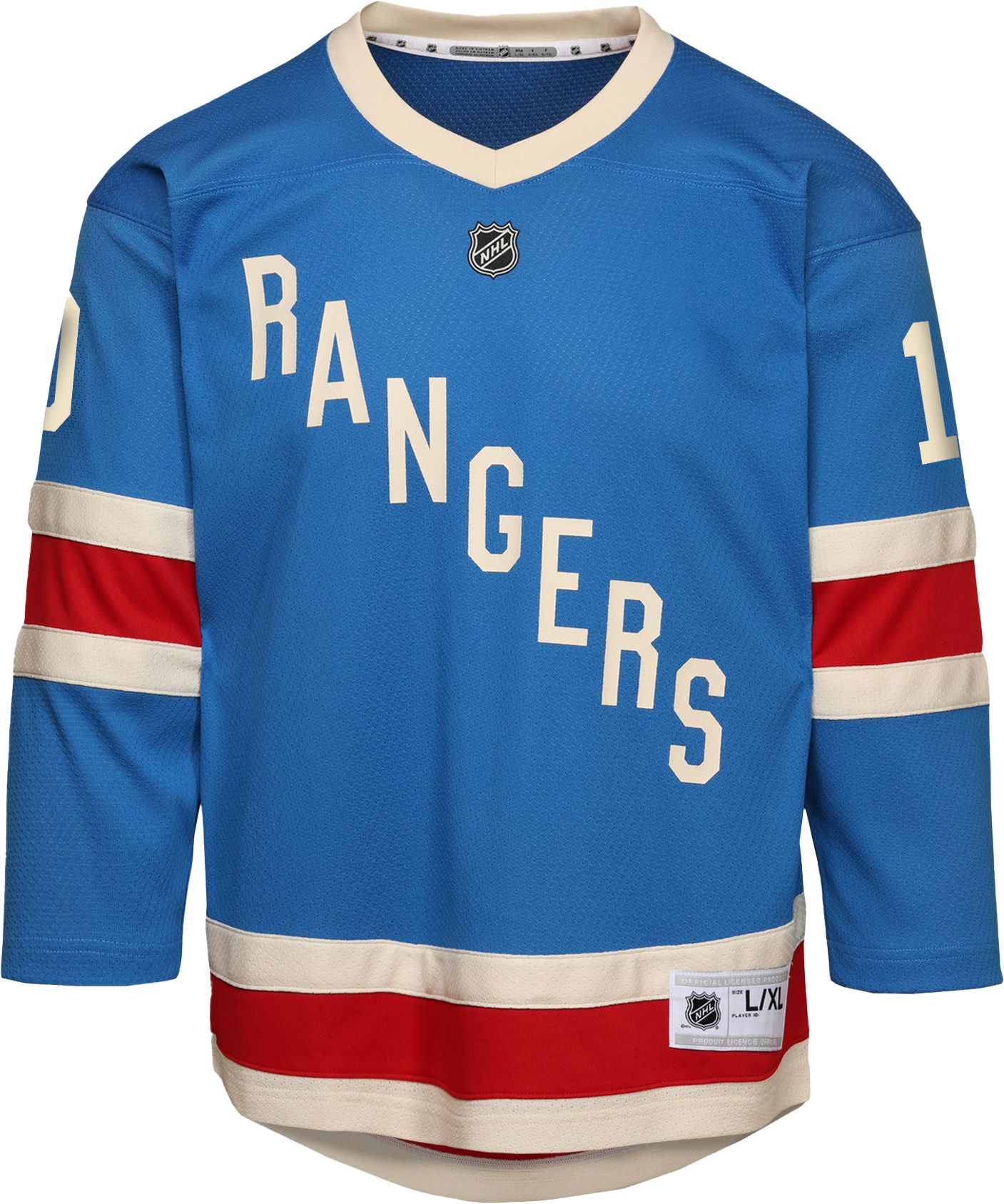NHL Youth New York Rangers Artemi Panarin #10 Centennial Blue Premier Alternate Jersey product image