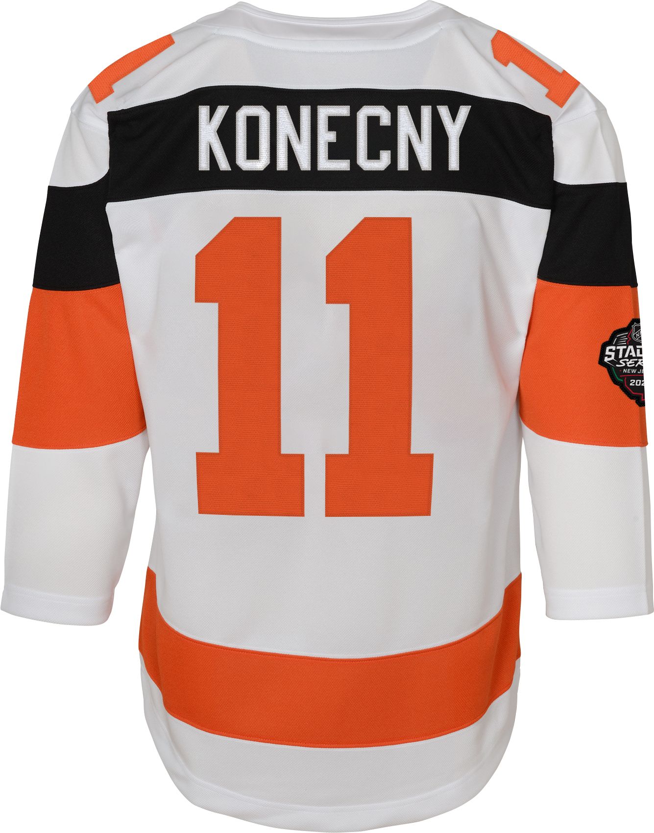 NHL Youth 2023-2024 Stadium Series Philadelphia Flyers Travis Konecny #11 White Premier Jersey