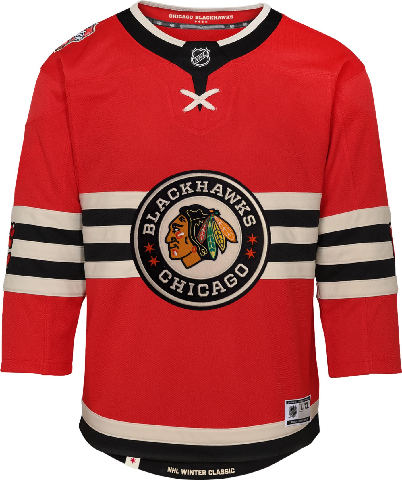 NHL Youth Chicago Blackhawks 2024 2025 Winter Classic Red Premier Jersey Dick s Sporting Goods