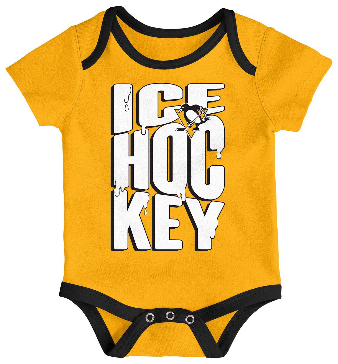 Outerstuff New Born Pittsburgh Penguins Triple Header Multipack Creeper Set product image