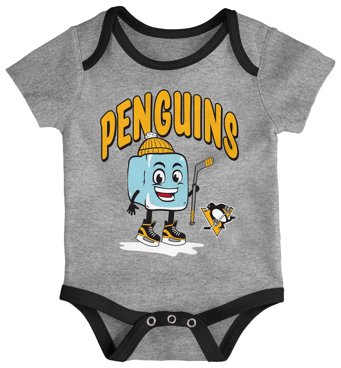 Outerstuff New Born Pittsburgh Penguins Triple Header Multipack Creeper Set product image