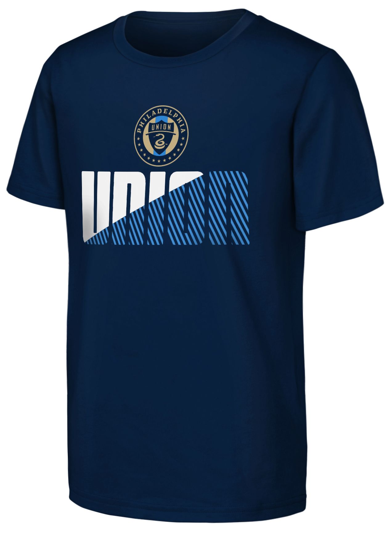 MLS Youth Philadelphia Union Navy Never Quit Team Logo T-Shirt product image