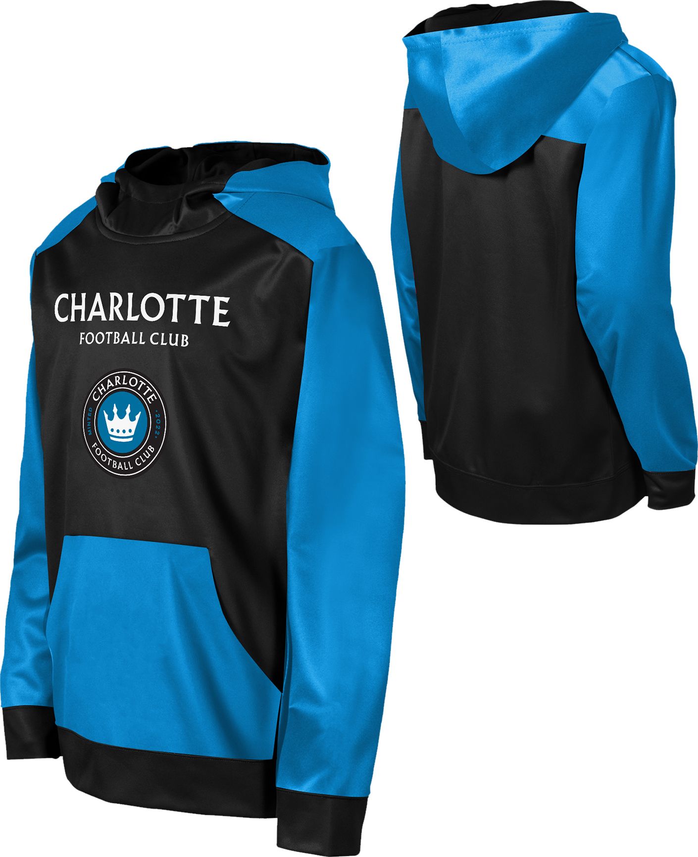 MLS Youth Charlotte FC Wordmark Blue Pullover Hoodie product image