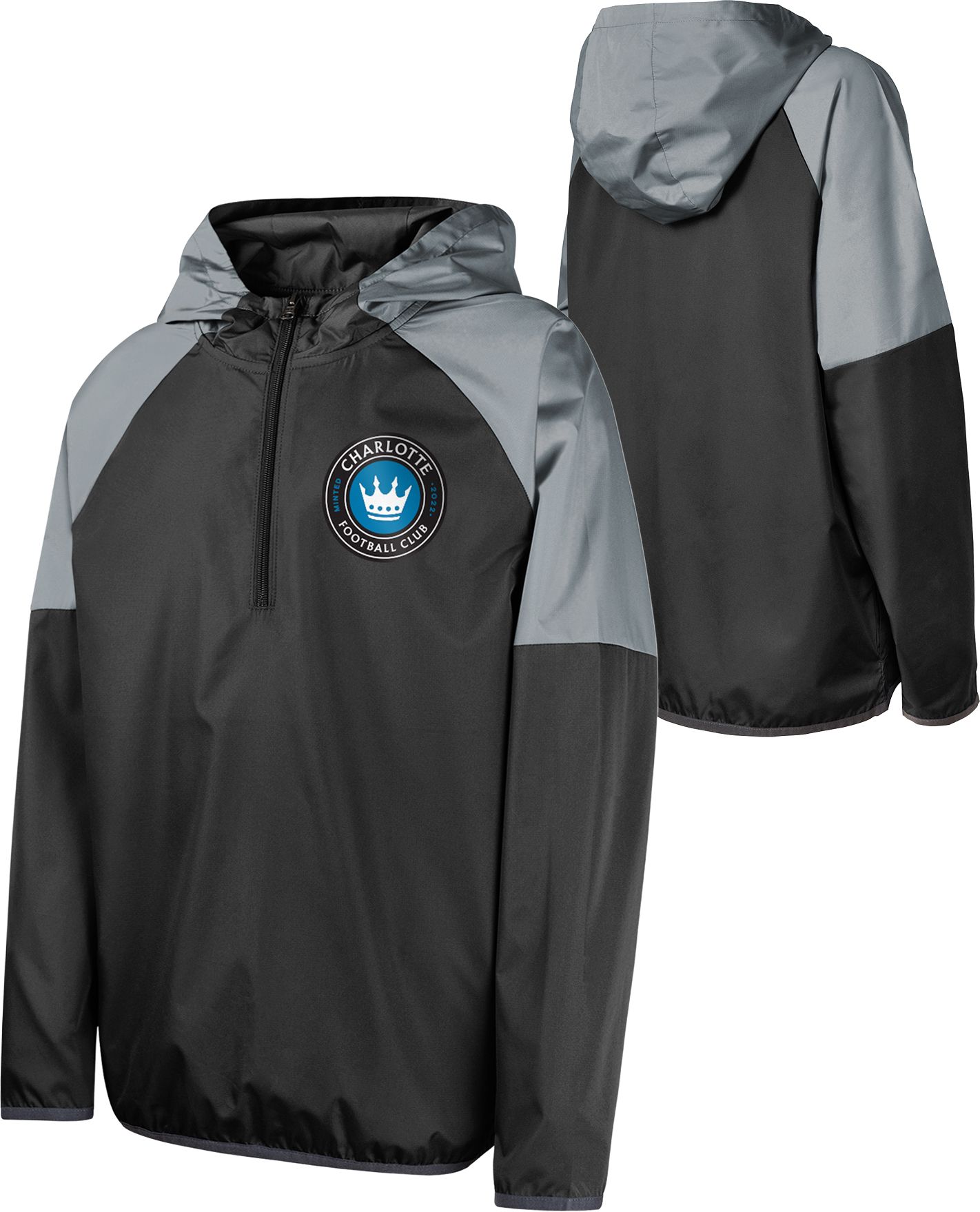 MLS Youth Charlotte FC Unstoppable Black Quarter-Zip Pullover Shirt product image