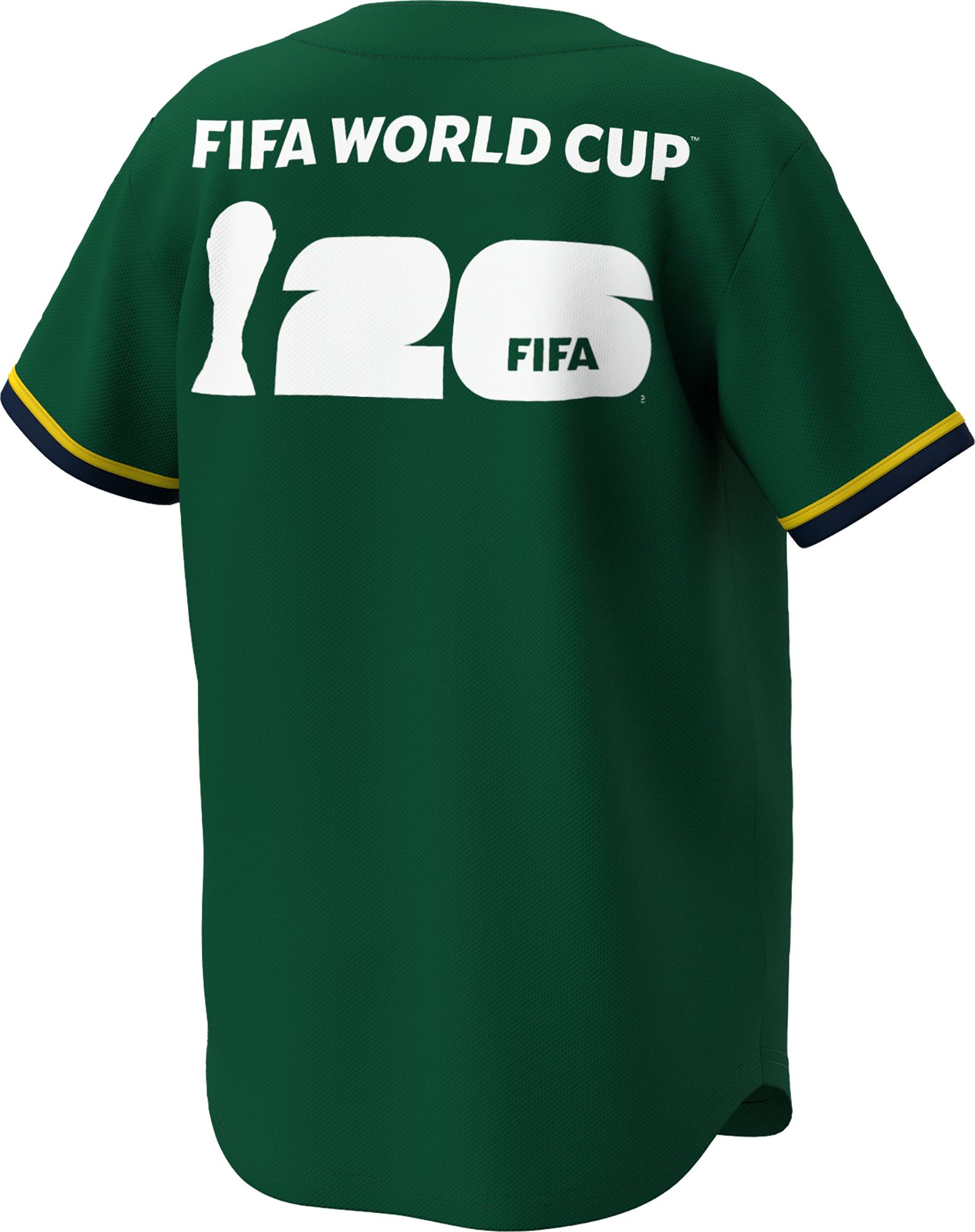 Outerstuff Youth Brazil Green Multi Graphic Button-Up Baseball Jersey product image