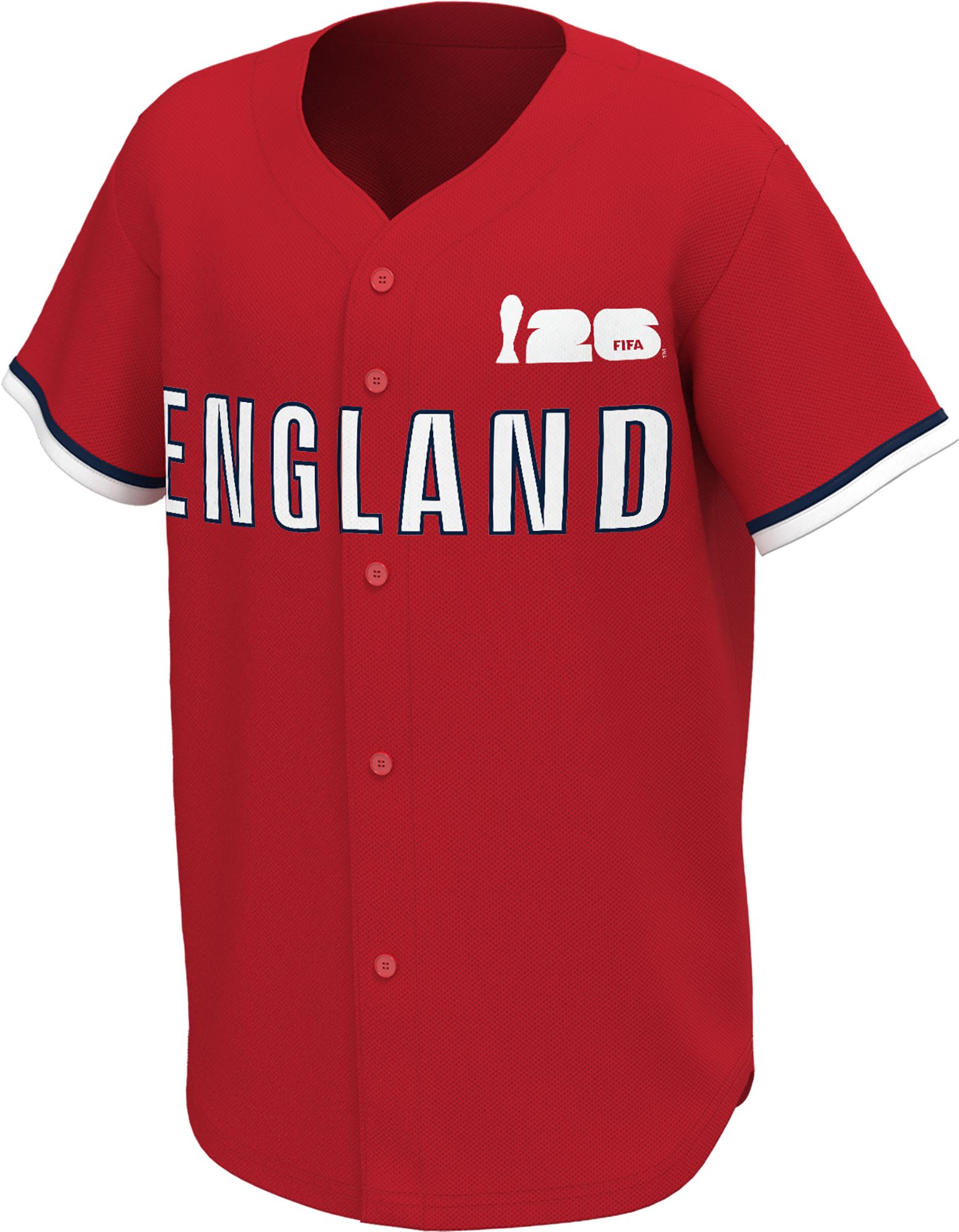Outerstuff Youth England Red Multi Graphic Button-Up Baseball Jersey product image