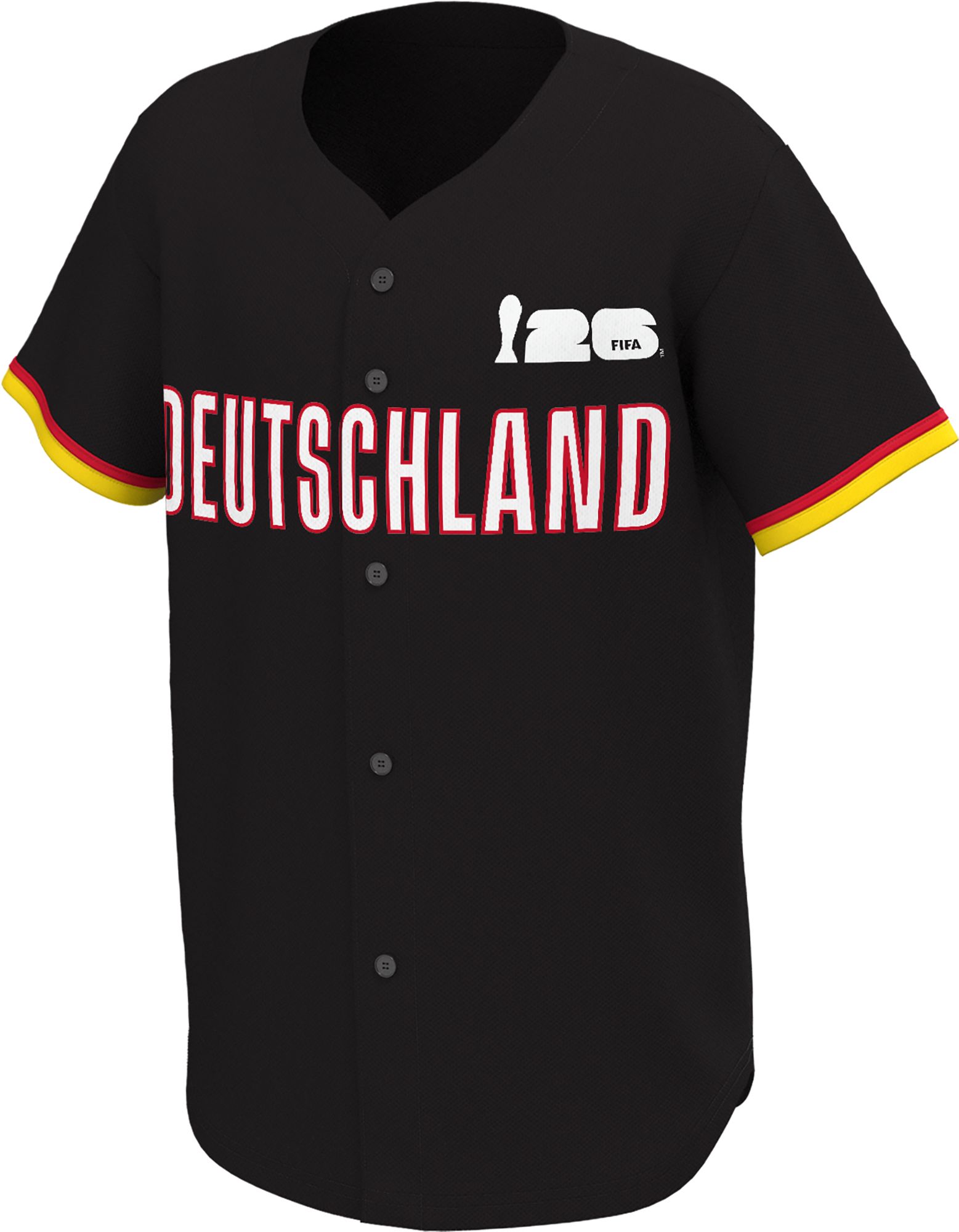 Outerstuff Youth Germany Black Multi Graphic Button-Up Baseball Jersey product image