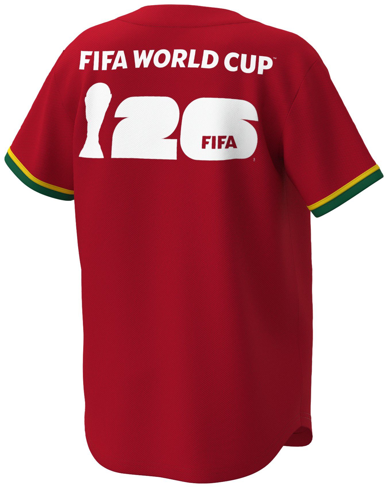 Outerstuff Youth Portugal Red Multi Graphic Button-Up Baseball Jersey product image