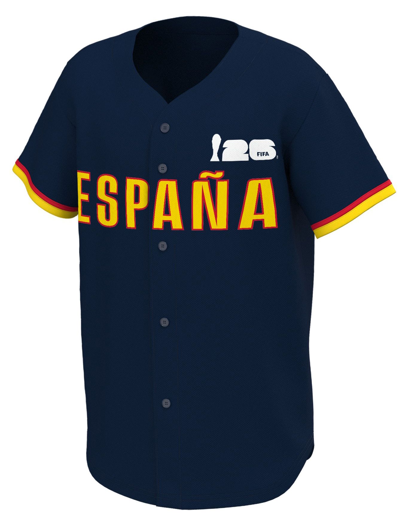 Outerstuff Youth Spain Navy Multi Graphic Button-Up Baseball Jersey product image